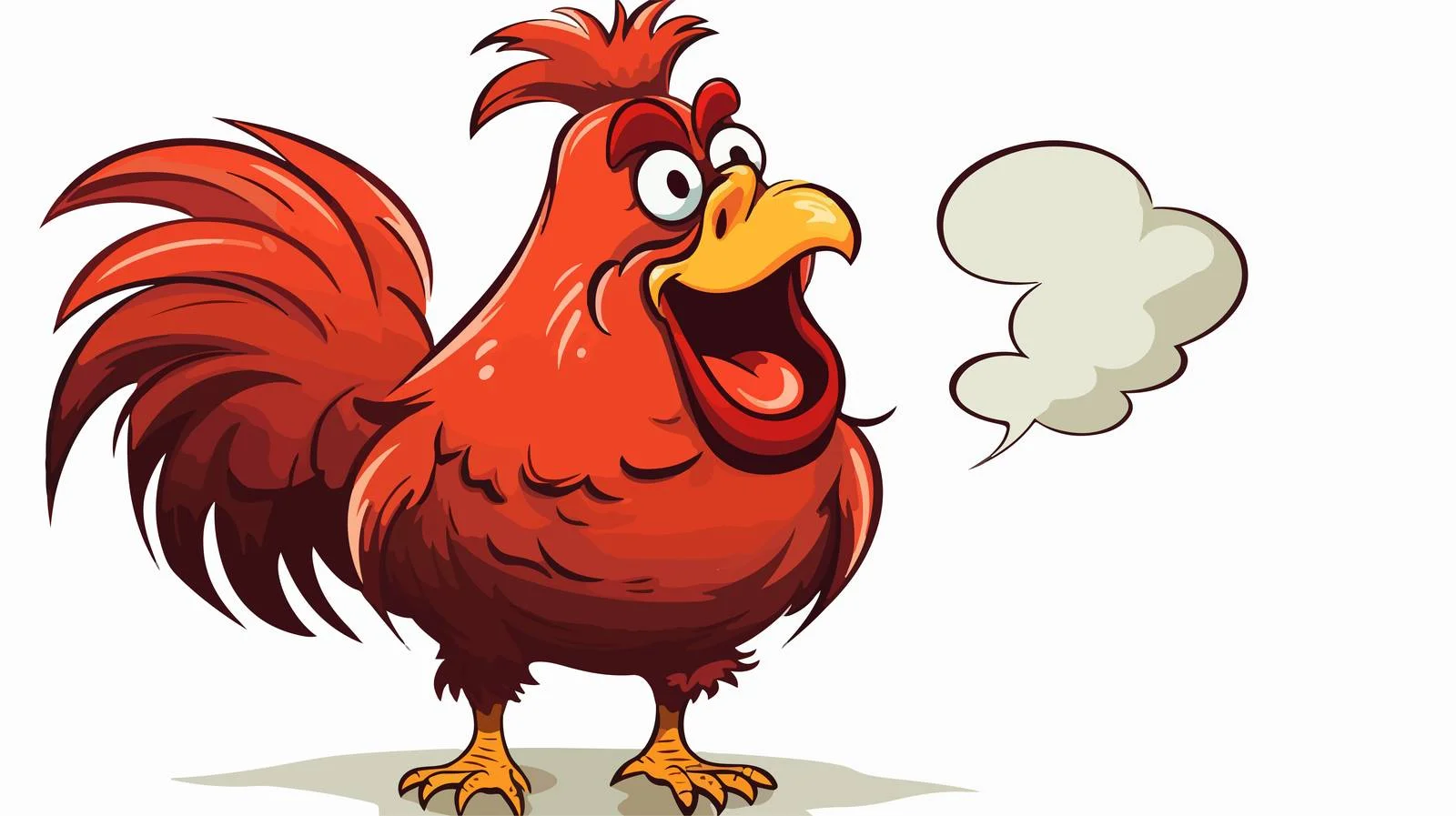 Cartoon Cockerel Speech Bubble Vector Illustration — free download from Dotvec