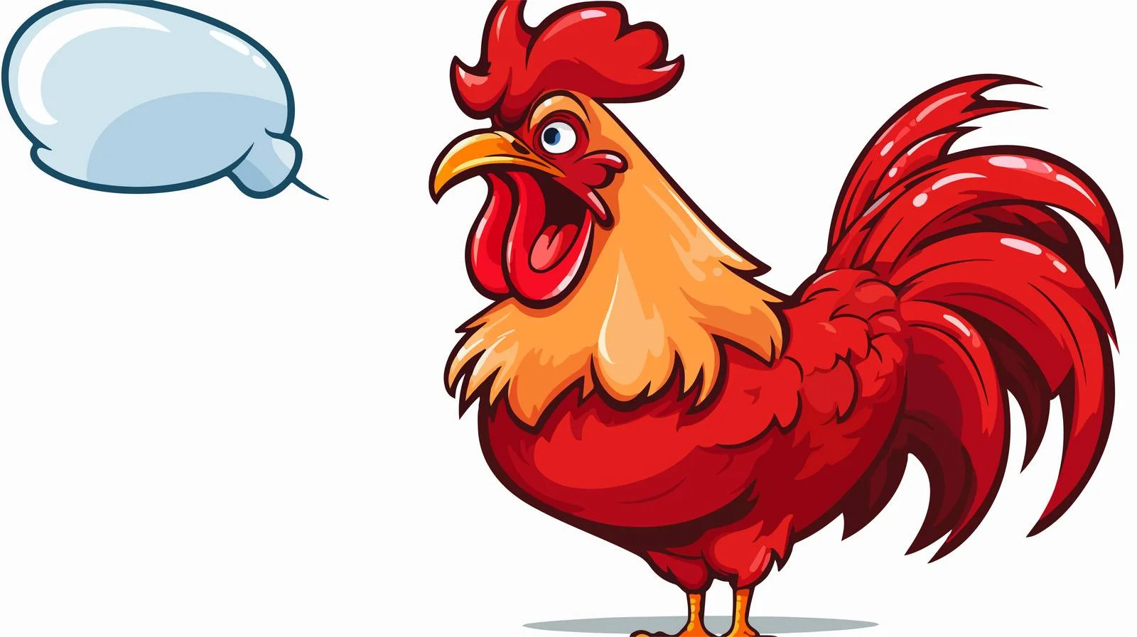 Cheerful Cockerel Speech Bubble Vector Illustration — free download from Dotvec