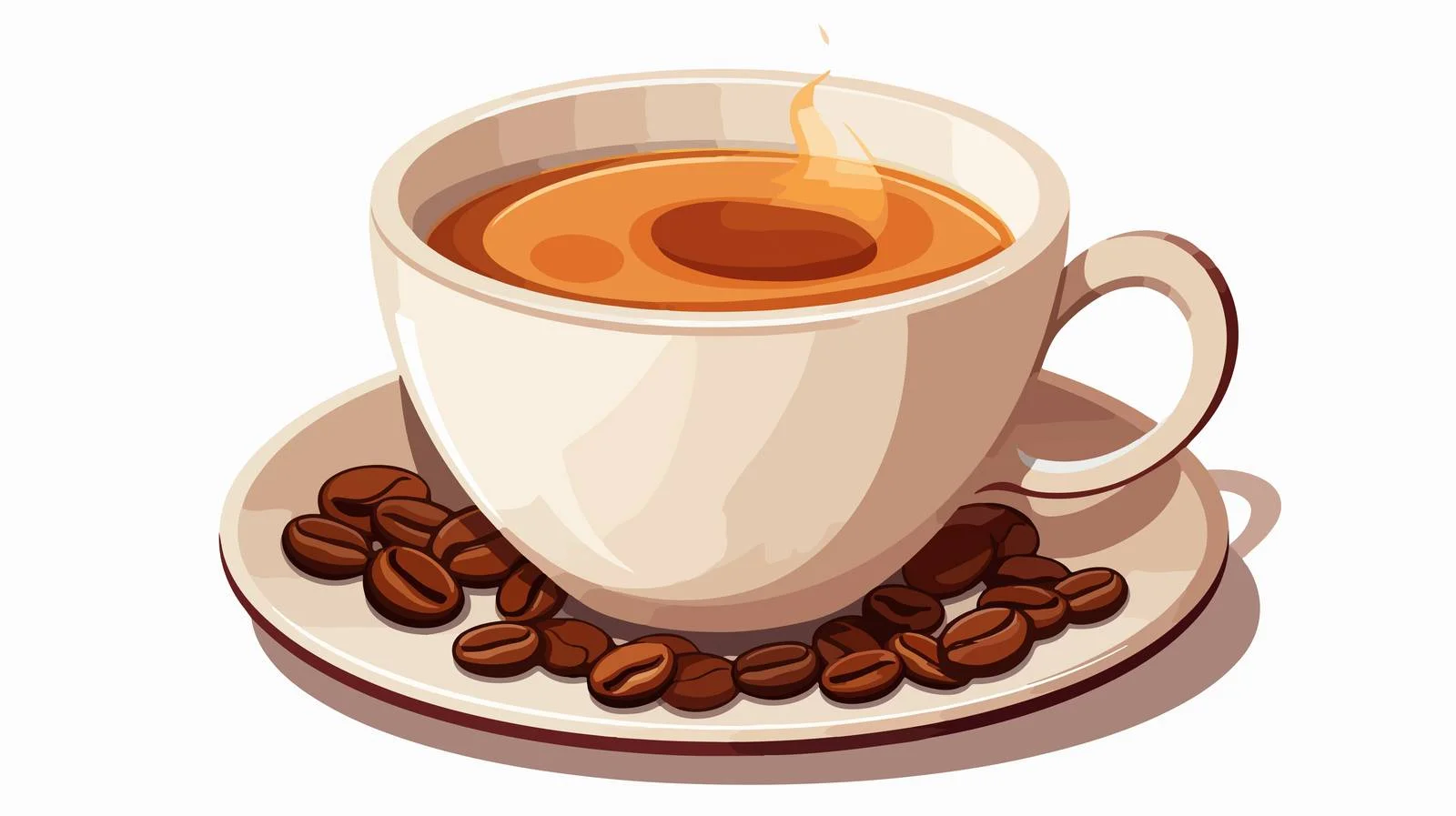 Cartoon Coffee Cup Illustration — free download from Dotvec