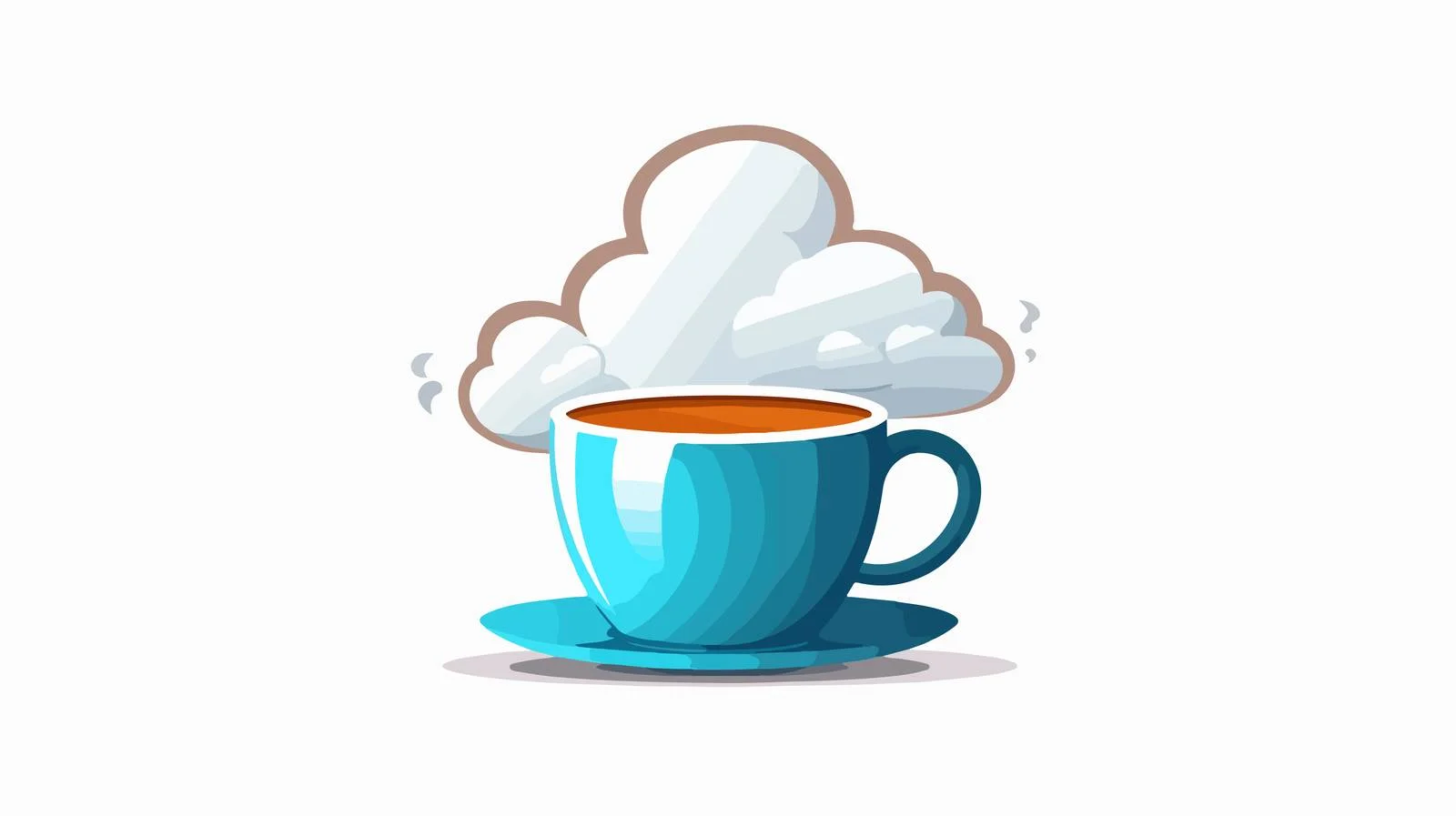 Coffee Cup with Thought Bubble Cartoon — free download from Dotvec