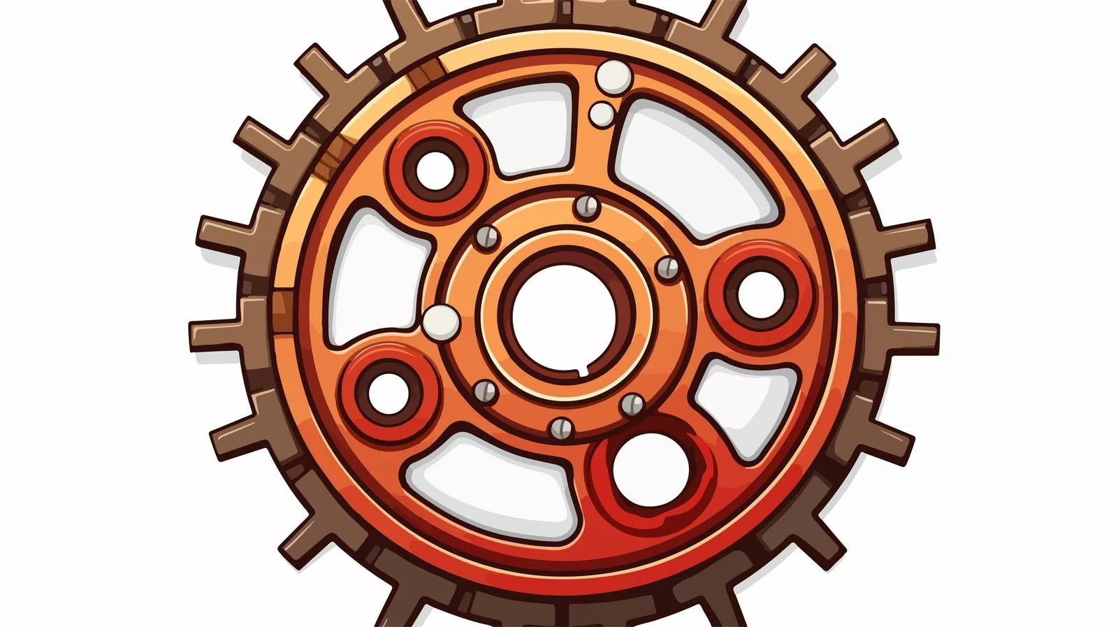 Cartoon Cog Symbol Illustration — free download from Dotvec