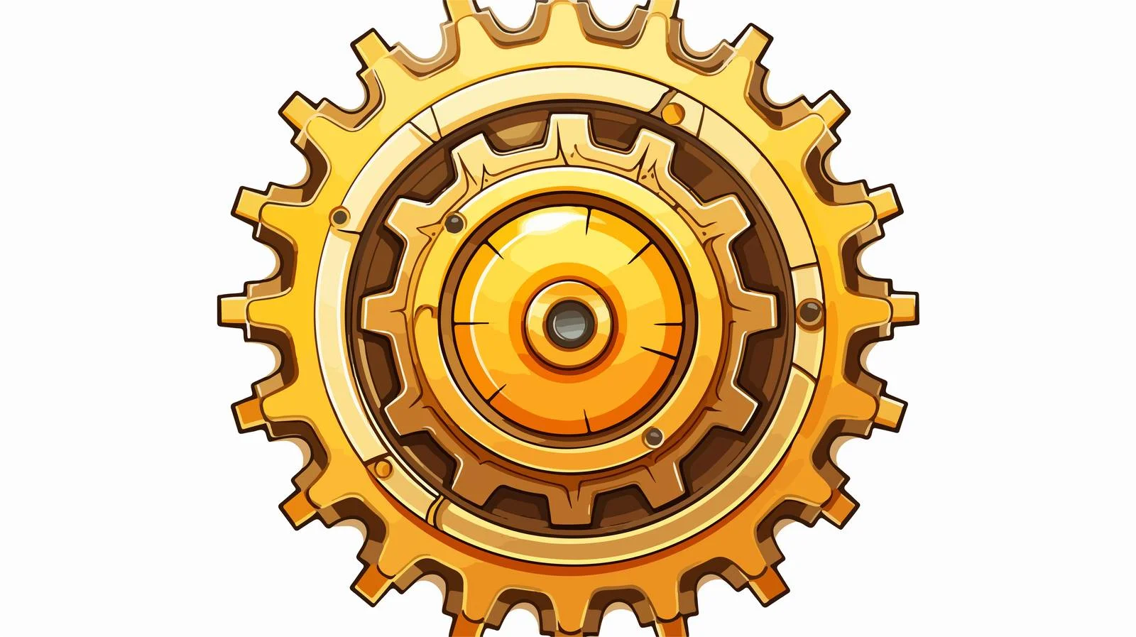 Cartoon Cog Symbol Illustration — free download from Dotvec