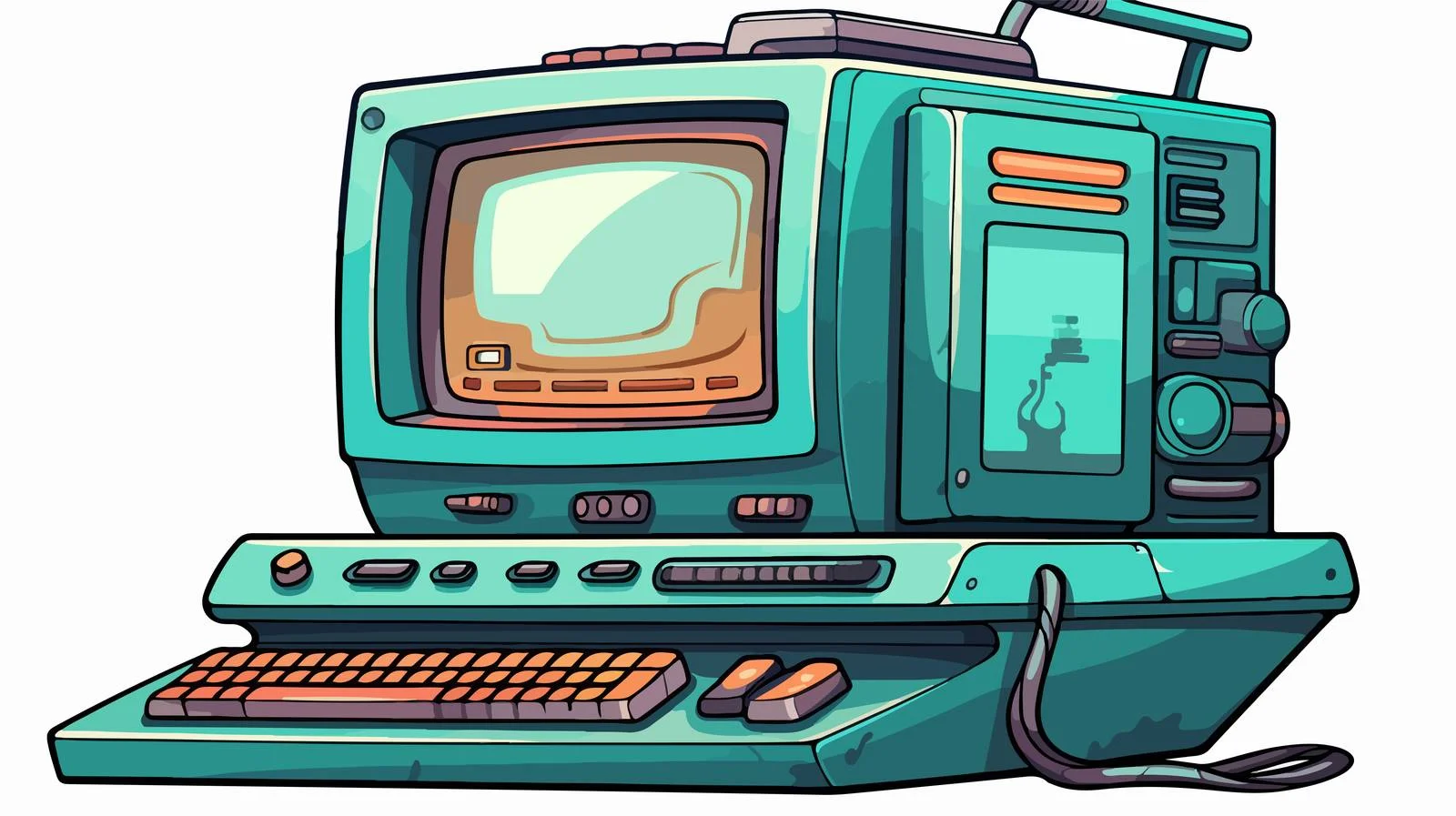 Cartoon Computer Illustration — free download from Dotvec