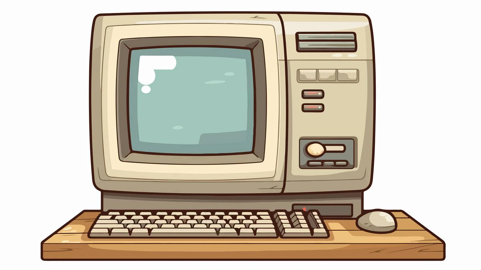 Playful Computer Vector Illustration — free download from Dotvec