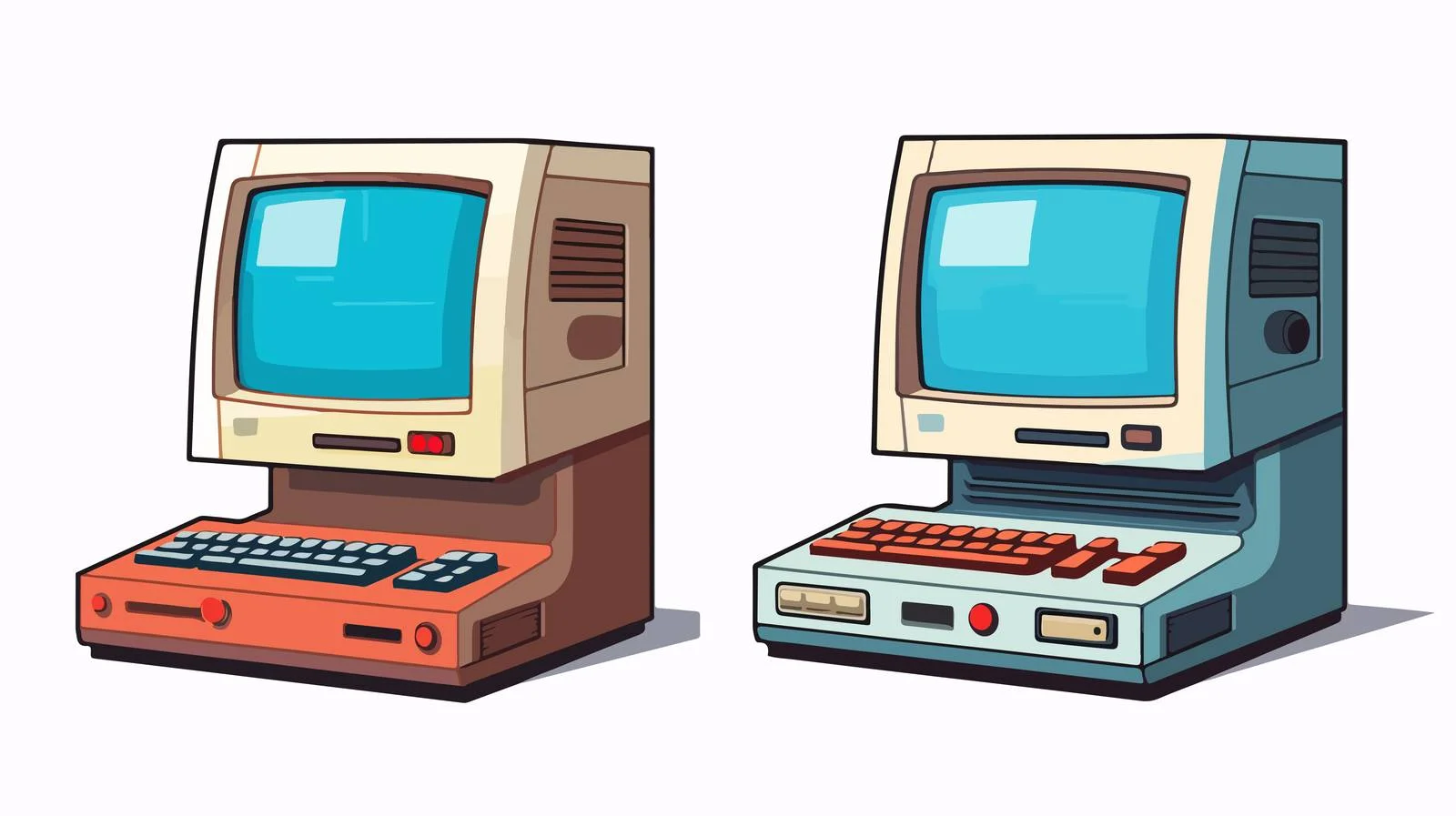 Cartoon Computer Vector Illustration — free download from Dotvec