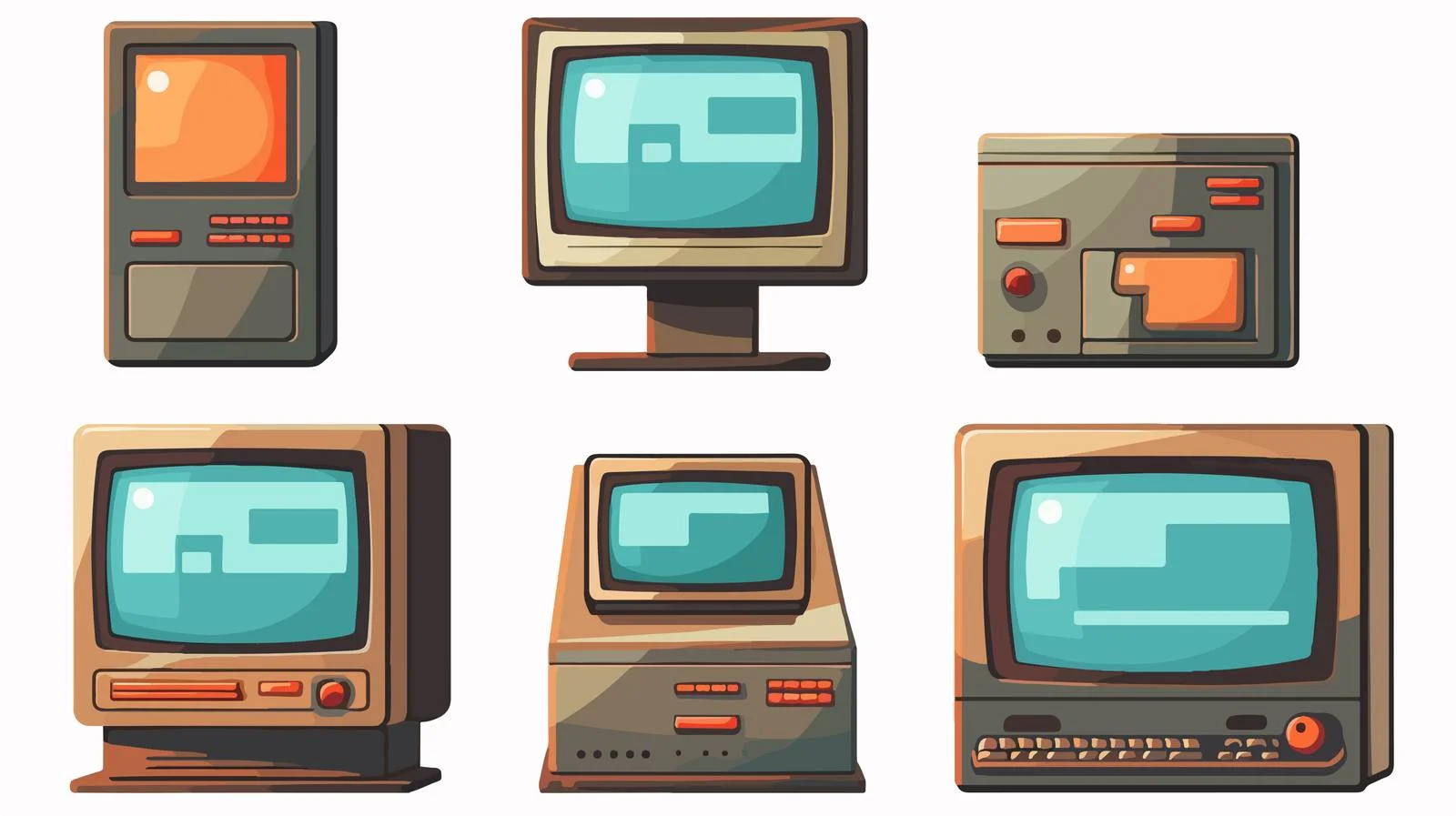 Cartoon Computer Vector Illustration — free download from Dotvec