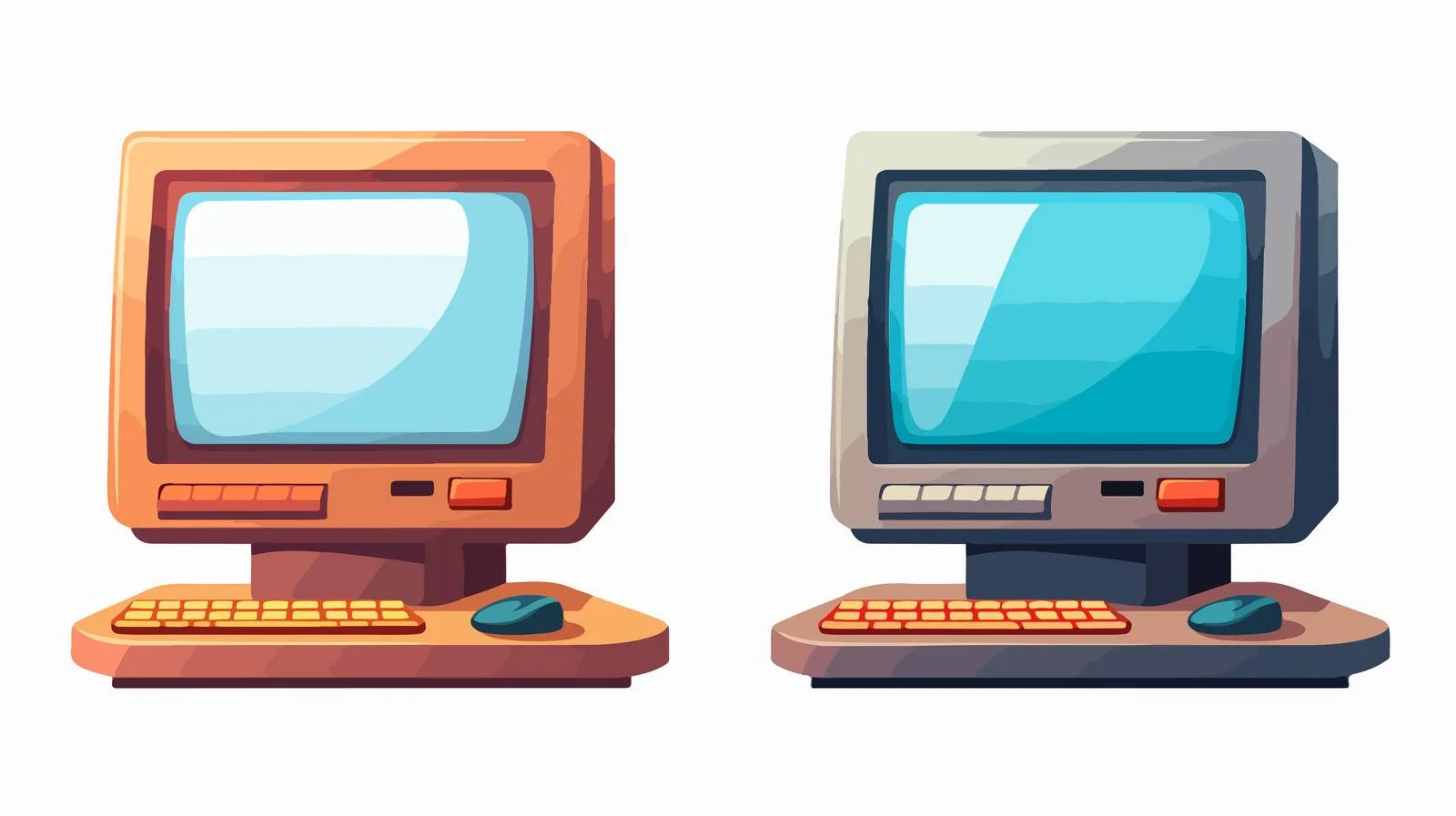 Cartoon Computer Vector Illustration — free download from Dotvec