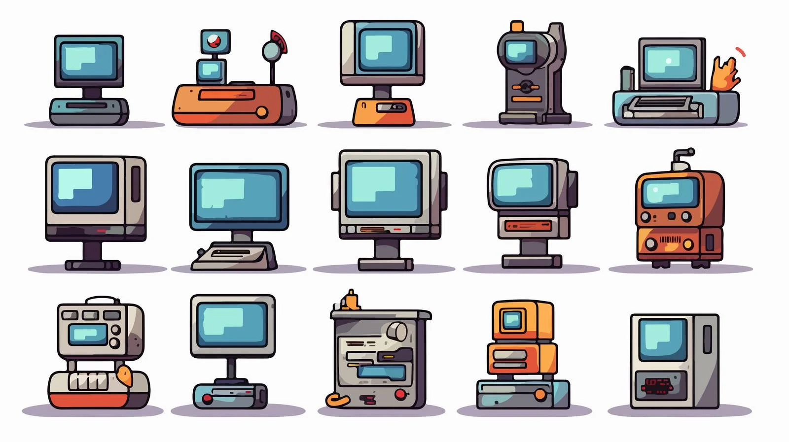 Cartoon Computer Vector Illustration — free download from Dotvec