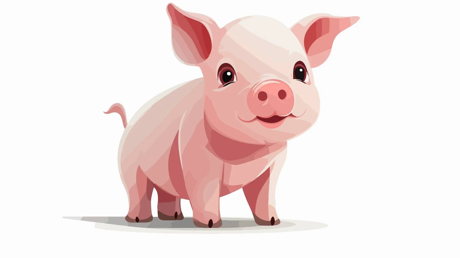 Cartoon Pig Character Vector Illustration — free download from Dotvec