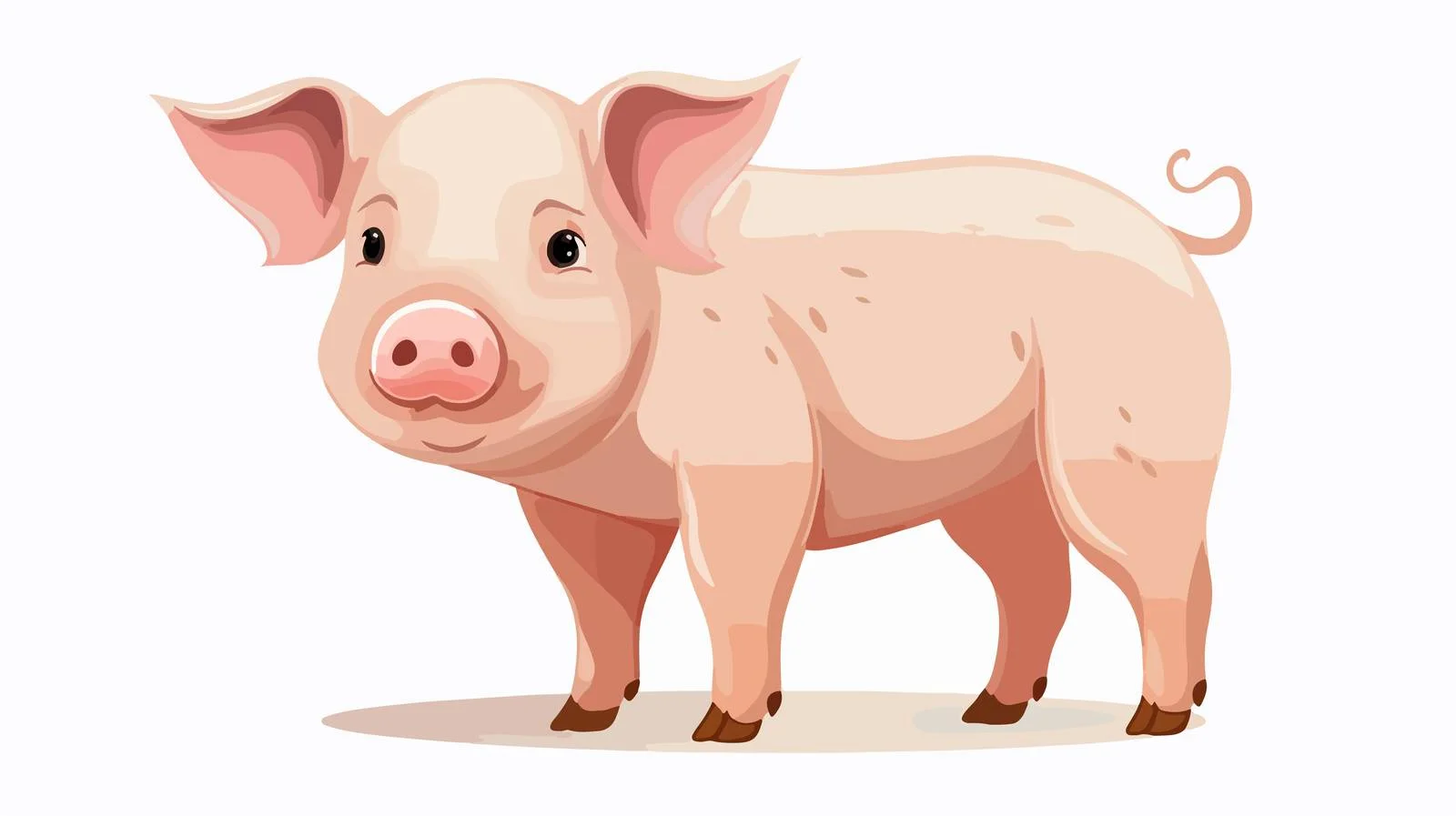 Funny Pig Cartoon Stock Vector Illustration — free download from Dotvec
