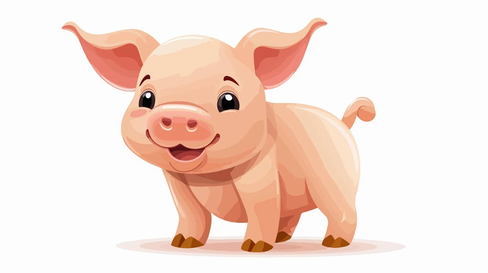 Funny Pig Cartoon Illustration — free download from Dotvec