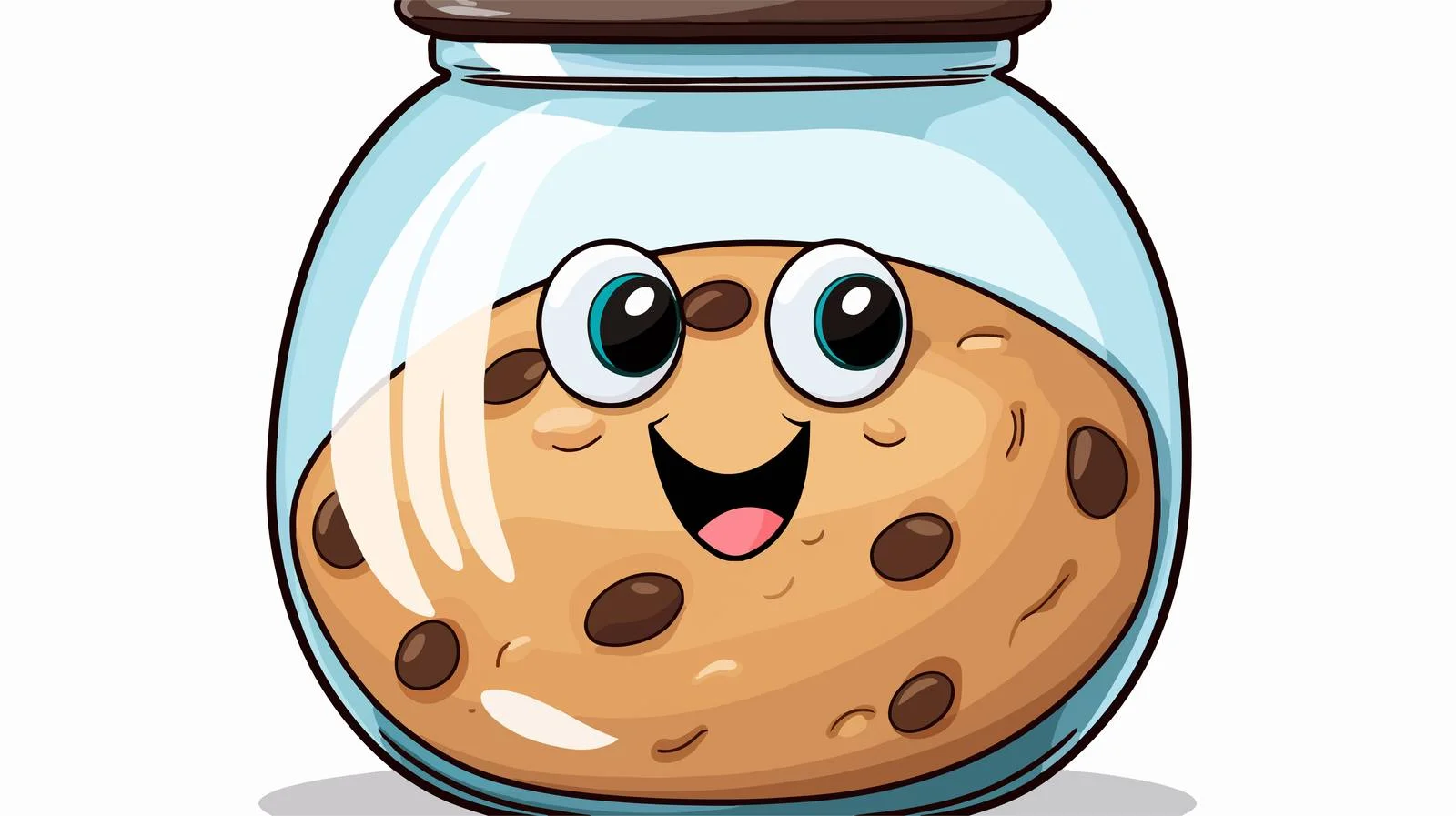 Cartoon Cookie Jar with Speech Bubble — free download from Dotvec
