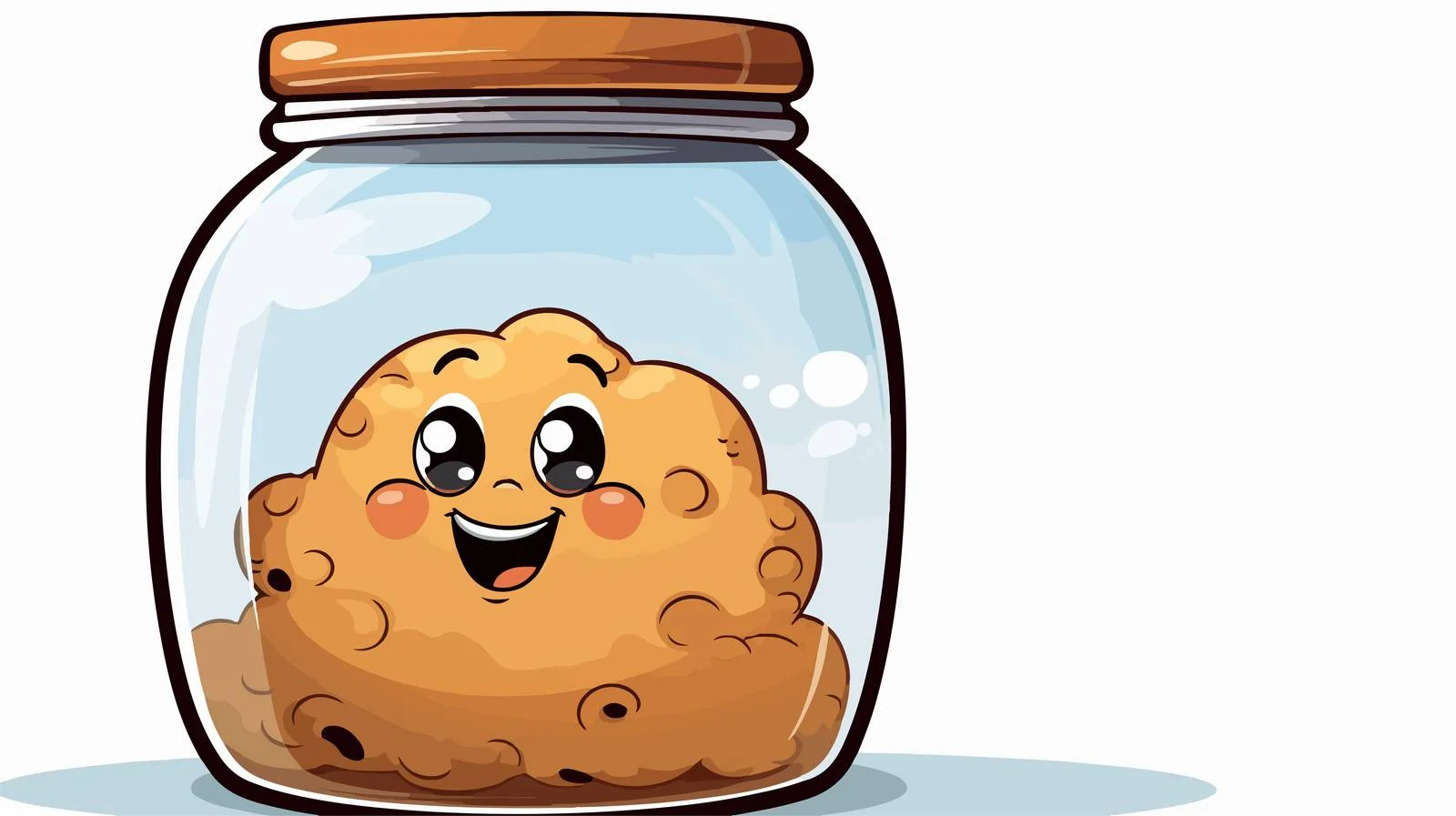 Cute Cookie Jar with Speech Bubble — free download from Dotvec