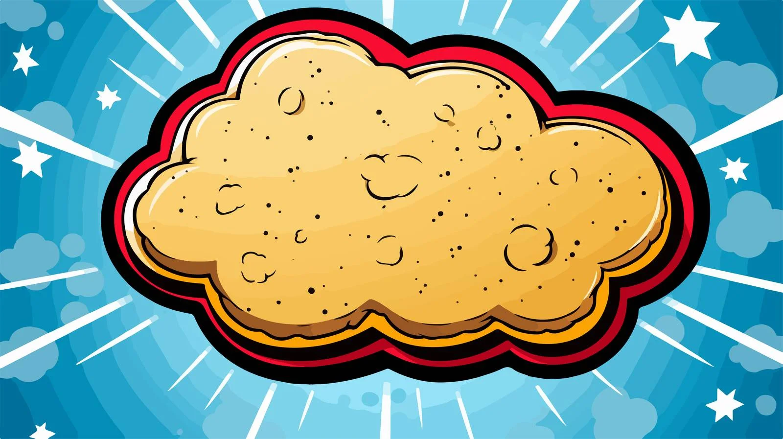 Whimsical Cookie Thought Bubble Illustration — free download from Dotvec