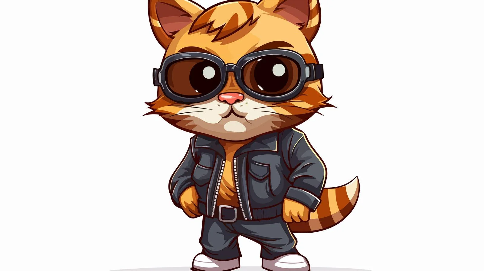 Cool Cat Cartoon Vector Illustration — free download from Dotvec