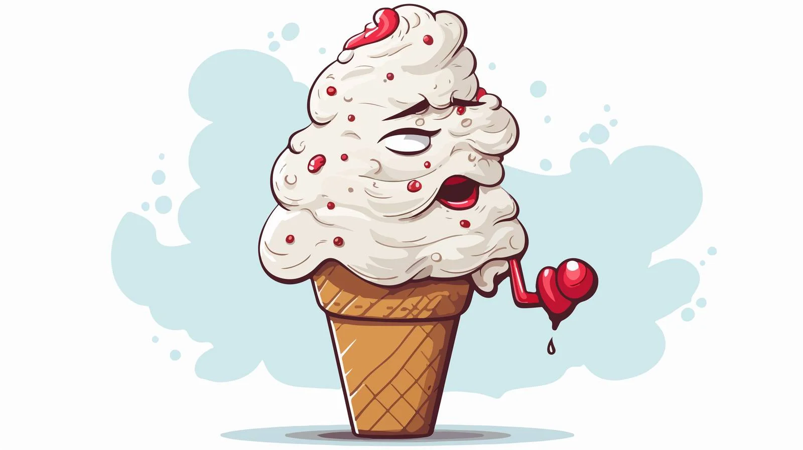 Cool Ice Cream with Thought Bubble — free download from Dotvec