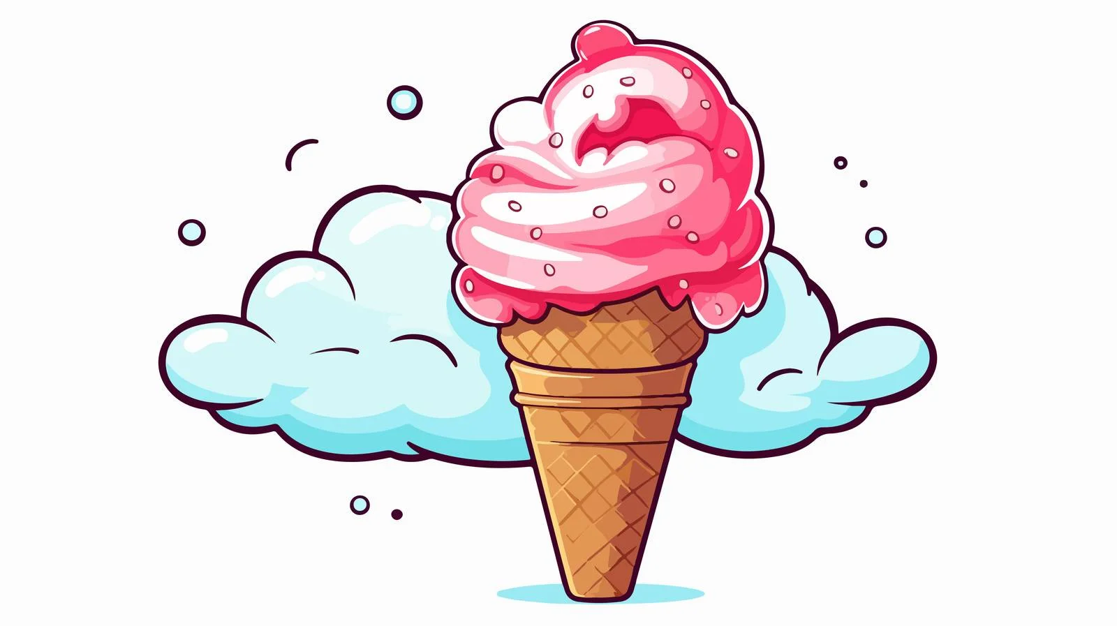 Cool Ice Cream with Thought Bubble — free download from Dotvec