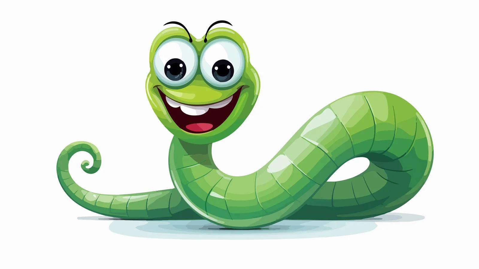 Cool Worm Cartoon Vector Illustration — free download from Dotvec