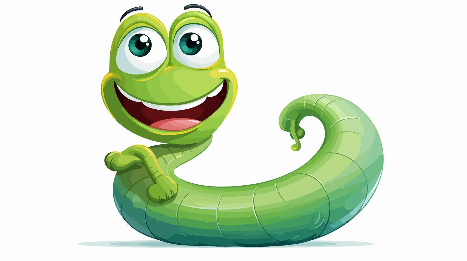 Whimsical Worm Vector Illustration — free download from Dotvec