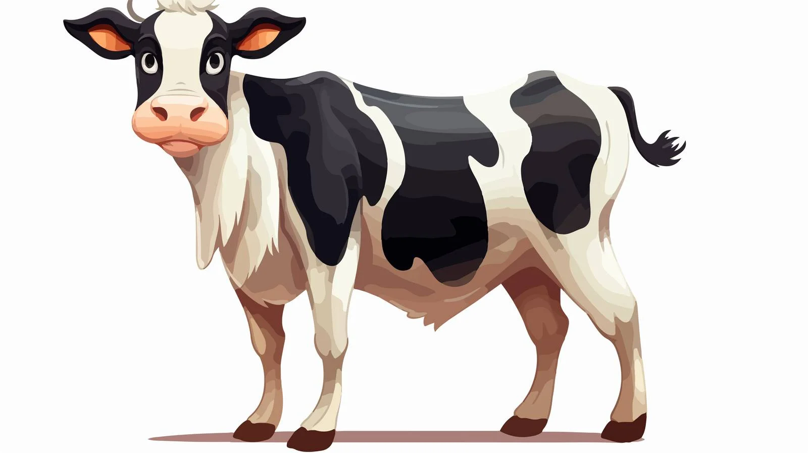 Cartoon Cow Vector Illustration — free download from Dotvec
