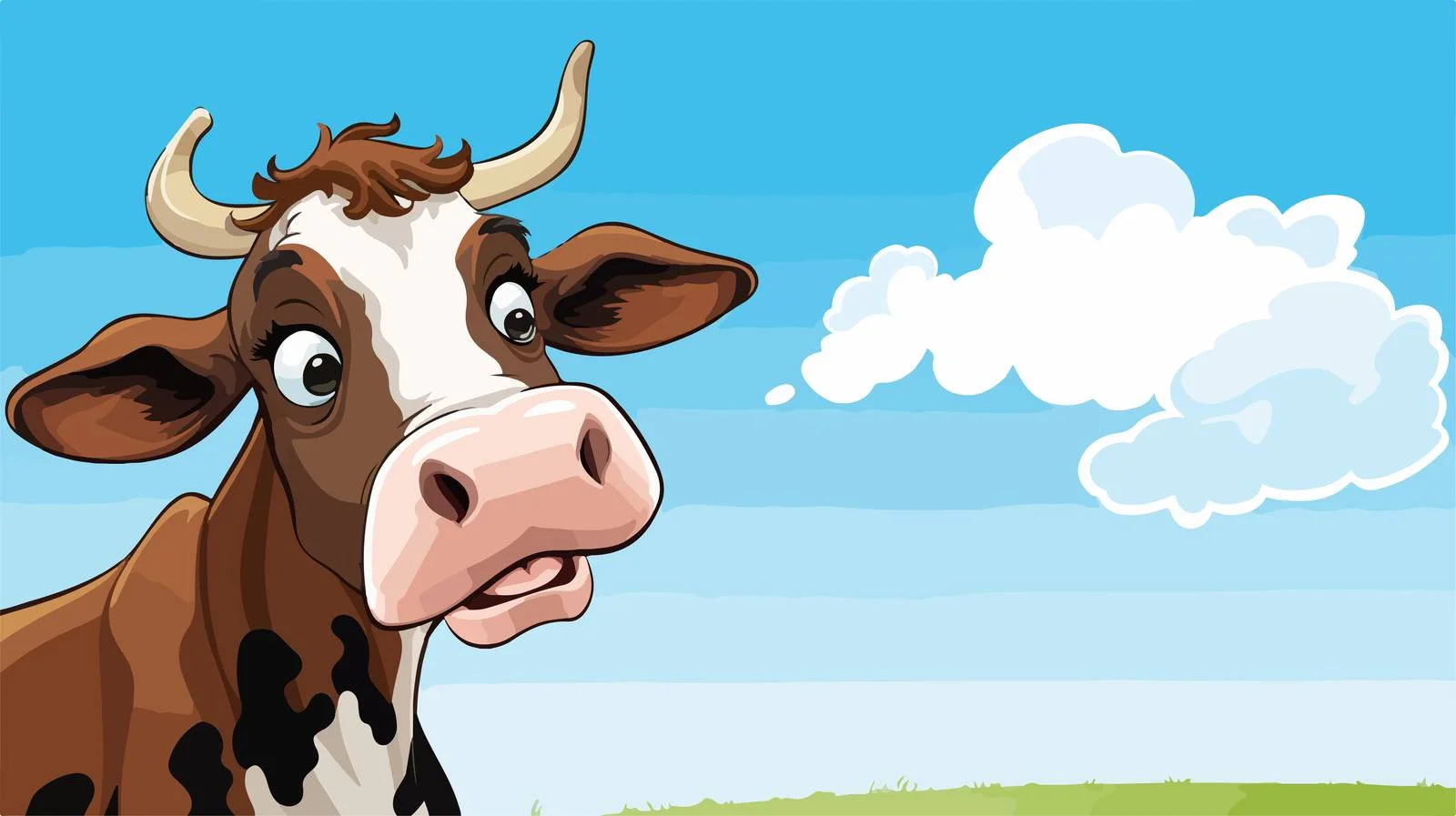 Cartoon Cow Speech Bubble Vector Illustration — free download from Dotvec