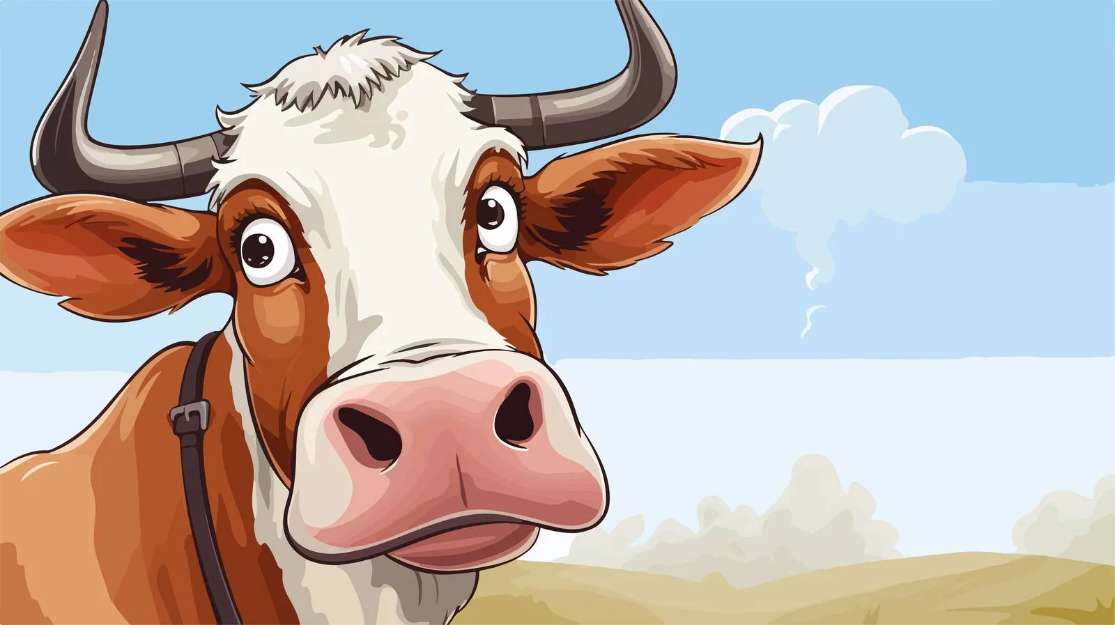 Talking Cartoon Cow Vector Illustration — free download from Dotvec