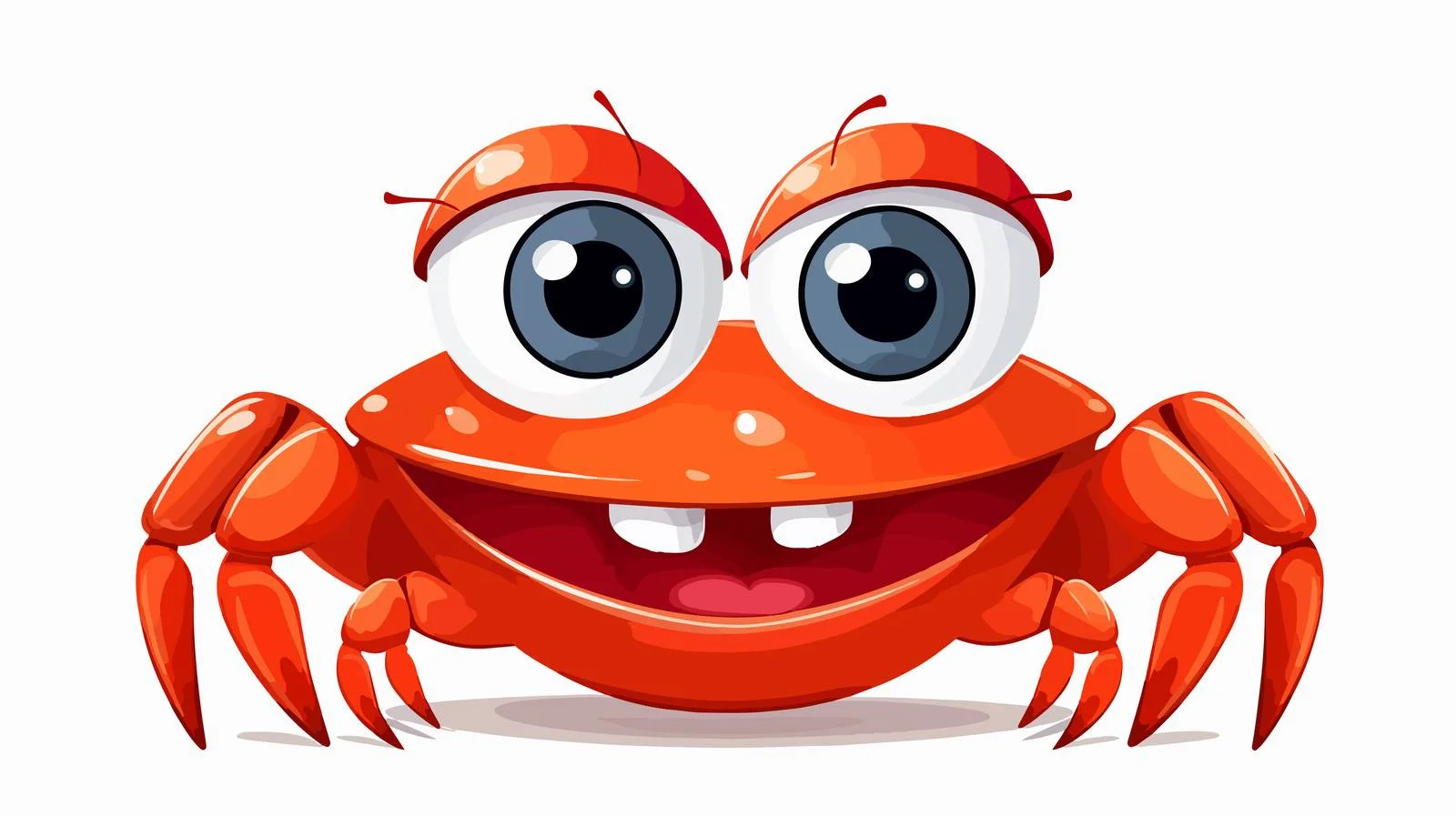 Colorful Cartoon Crab Illustration — free download from Dotvec