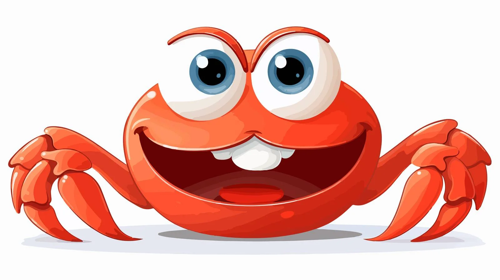 Colorful Cartoon Crab Illustration — free download from Dotvec