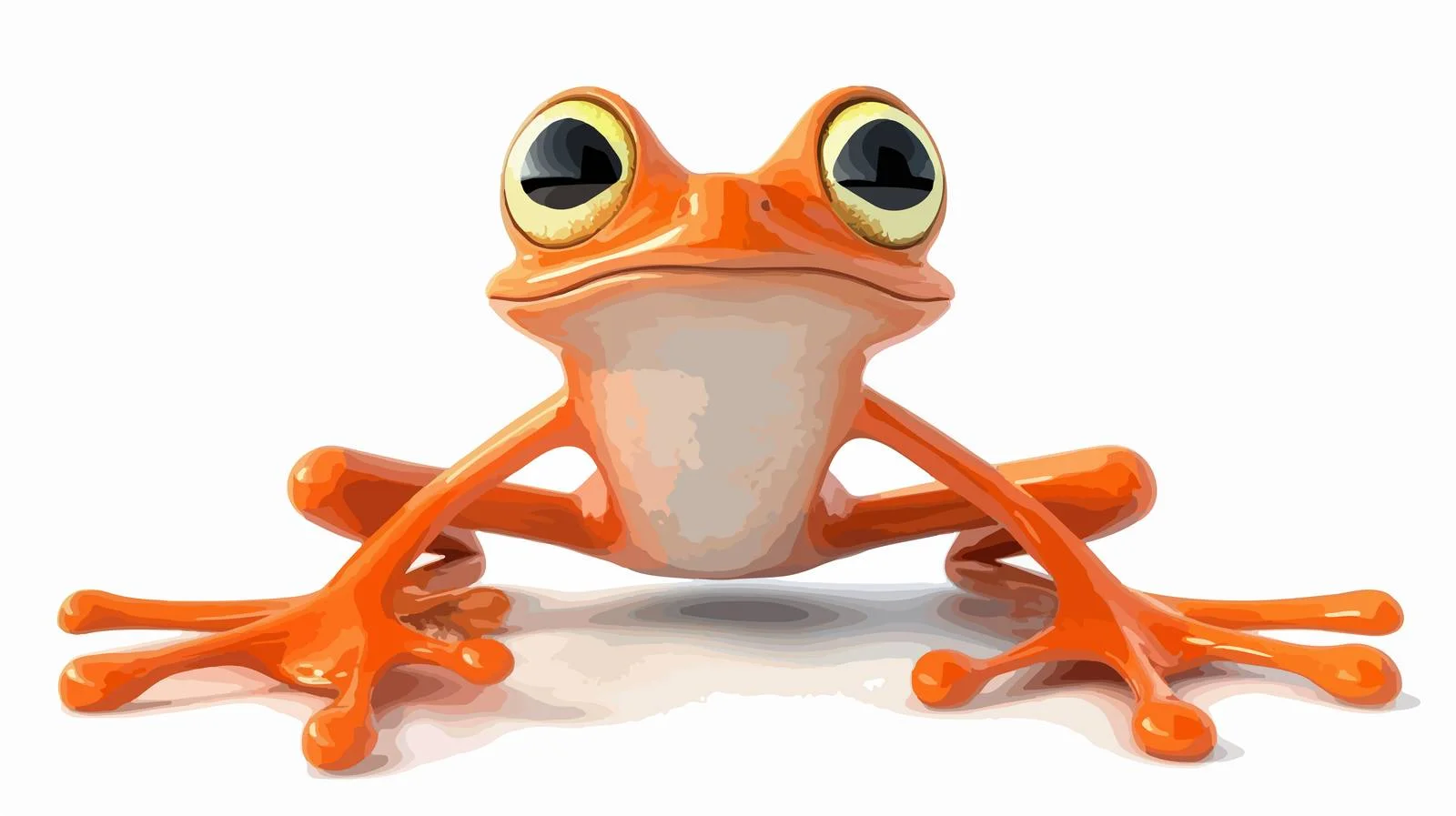 Whimsical Crazy Frog Cartoon Illustration — free download from Dotvec