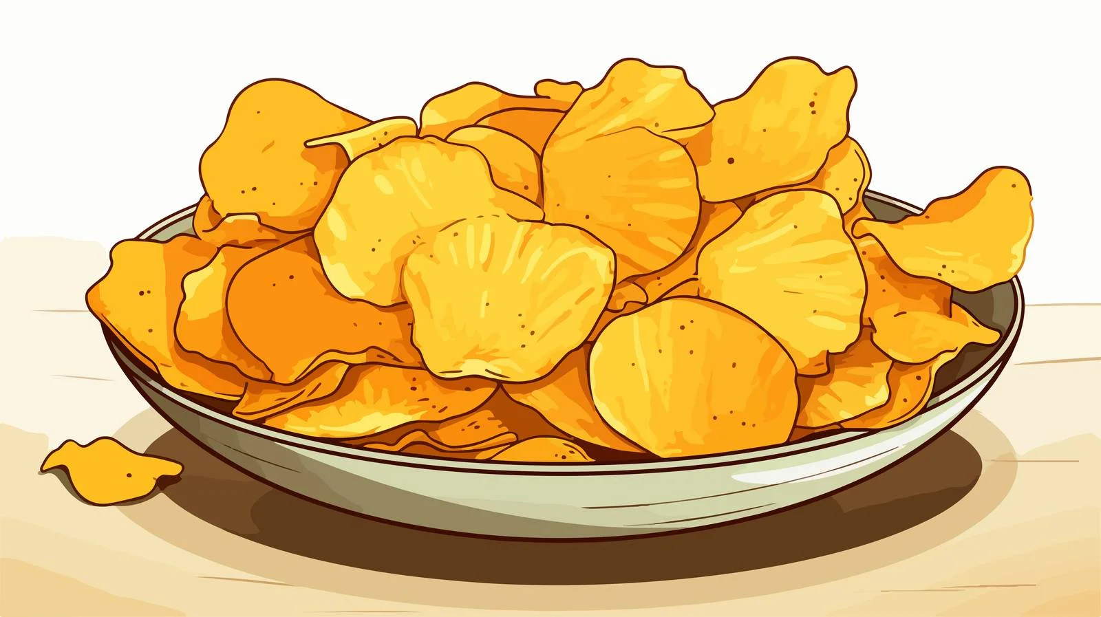 Cartoon Crisps Vector Illustration — free download from Dotvec