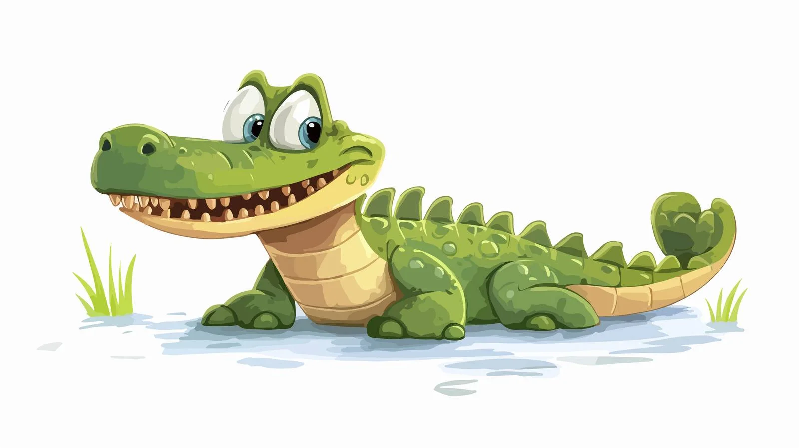 Playful Crocodile Vector Illustration — free download from Dotvec