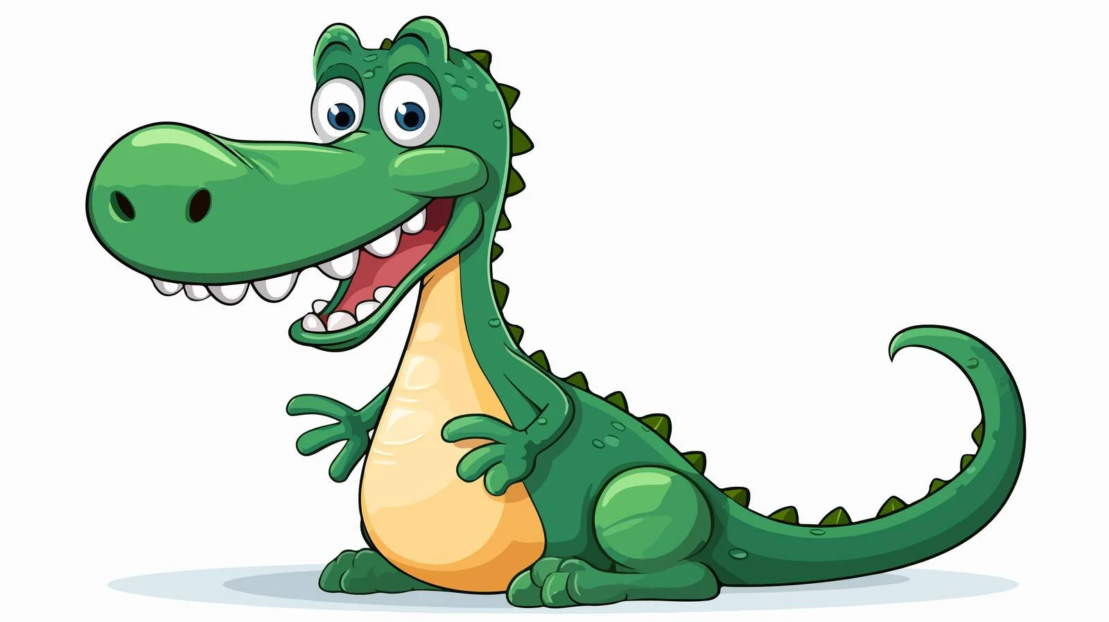 Cartoon Crocodile with Speech Bubble Vector — free download from Dotvec