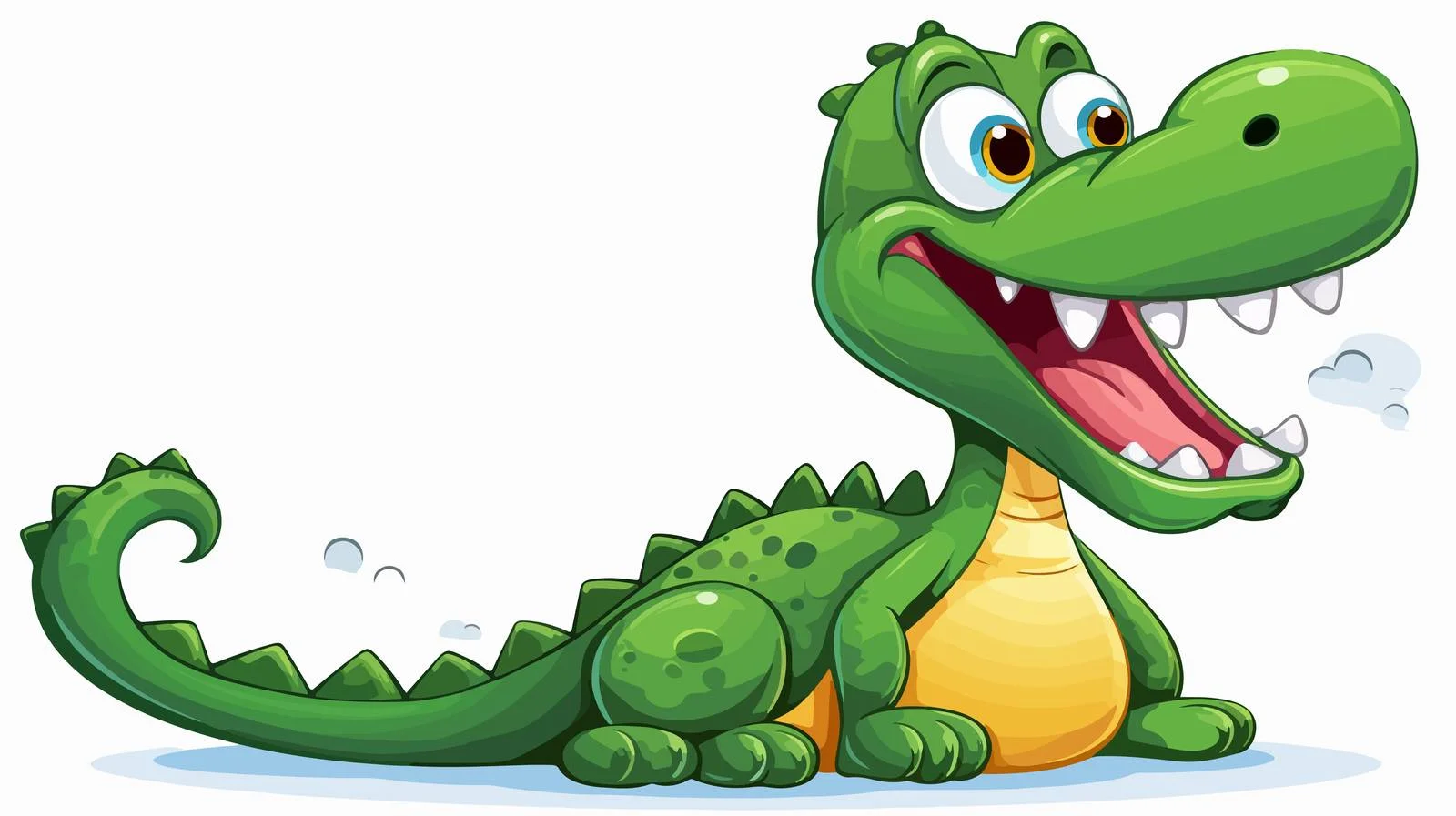 Cartoon Crocodile Speech Bubble Vector Illustration — free download from Dotvec