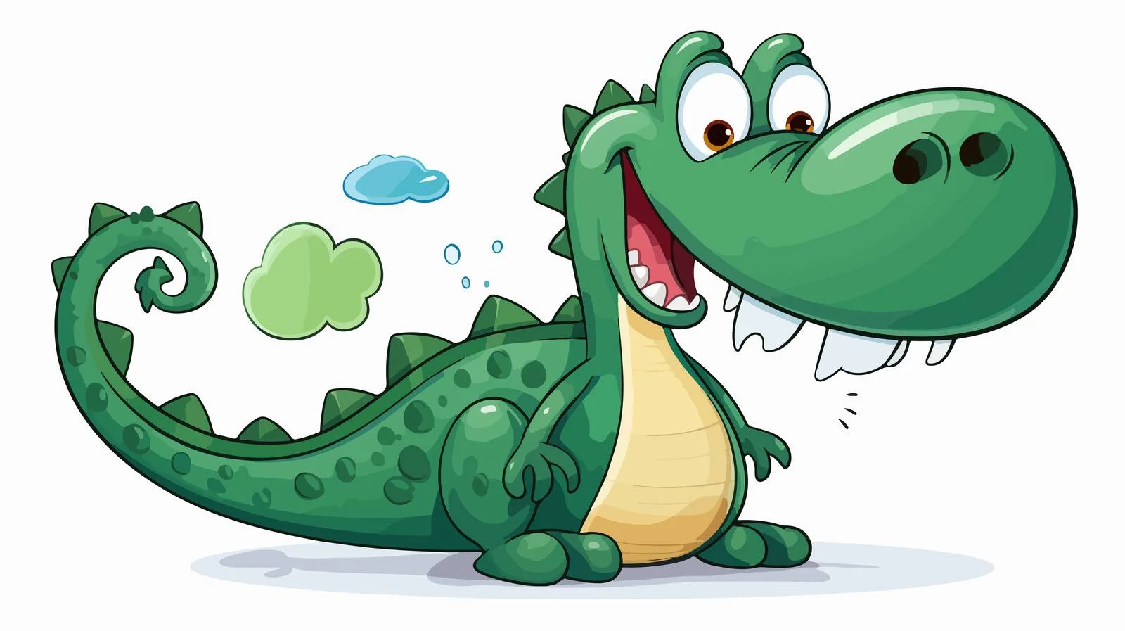 Friendly Crocodile Speech Bubble Cartoon Vector — free download from Dotvec