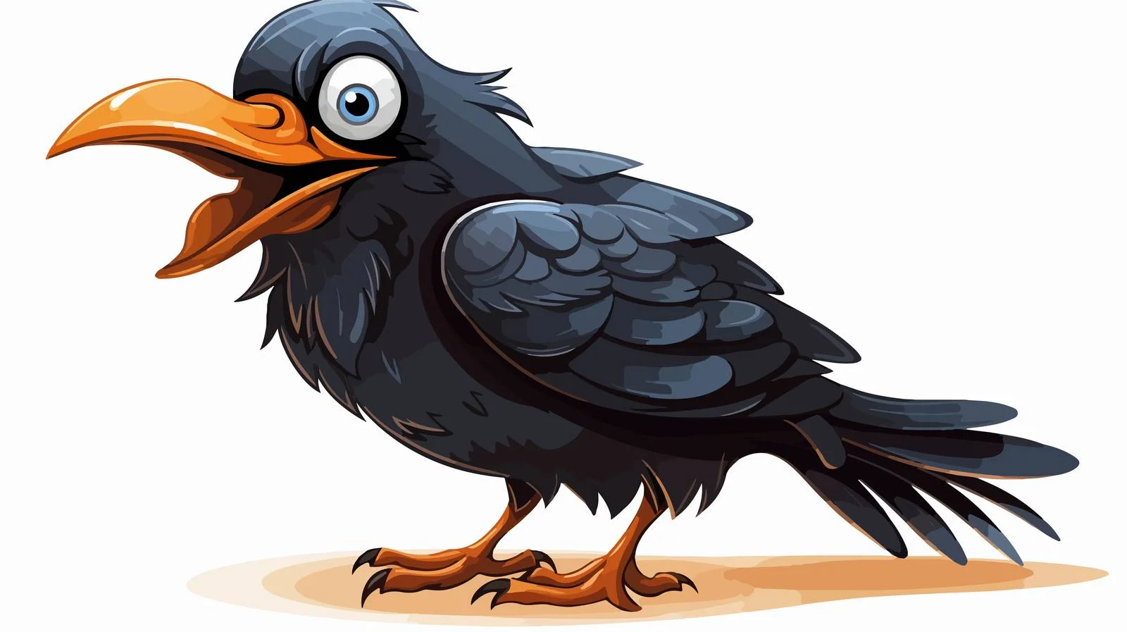 Cartoon Crow Vector Illustration — free download from Dotvec