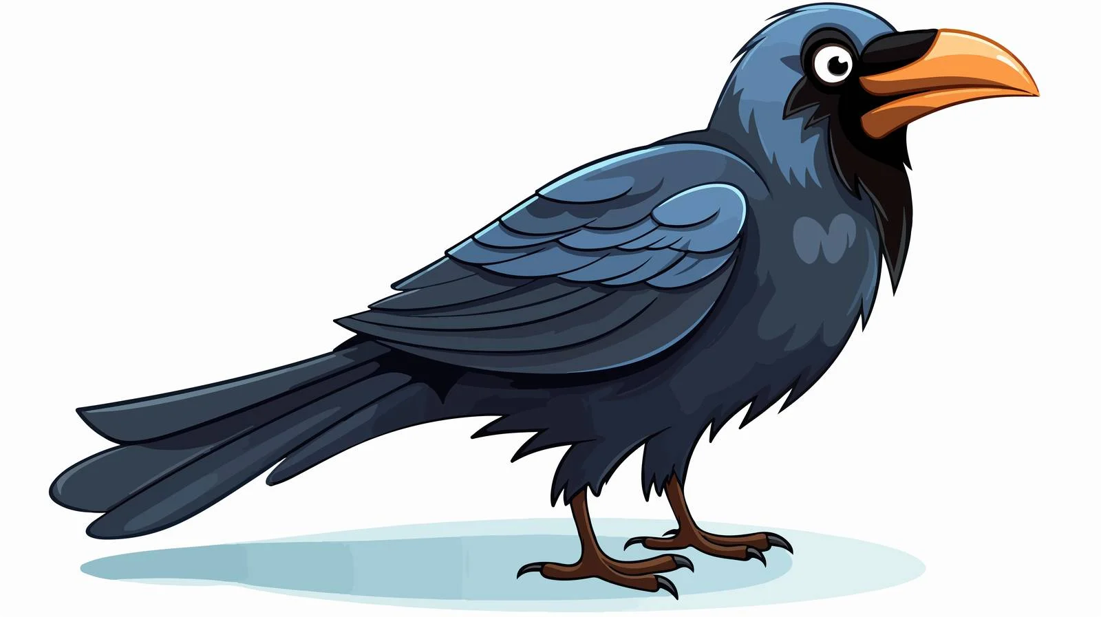 Cartoon Crow Vector Illustration — free download from Dotvec