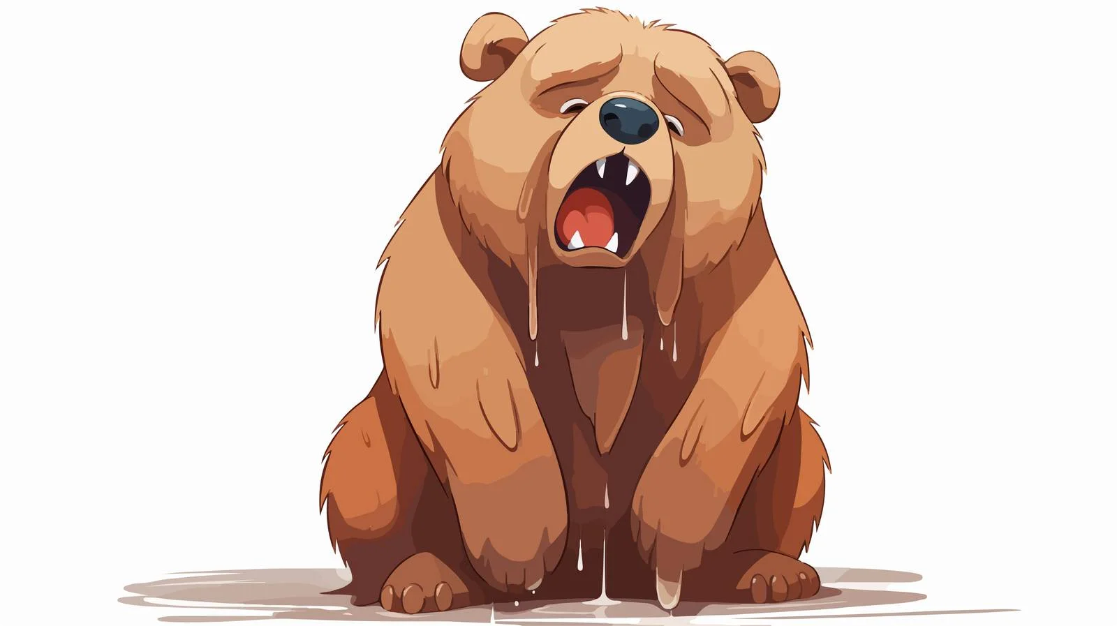 Sad Bear Illustration Vector Graphic — free download from Dotvec