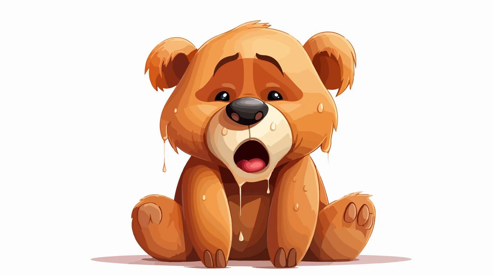 Sad Bear Vector Illustration — free download from Dotvec