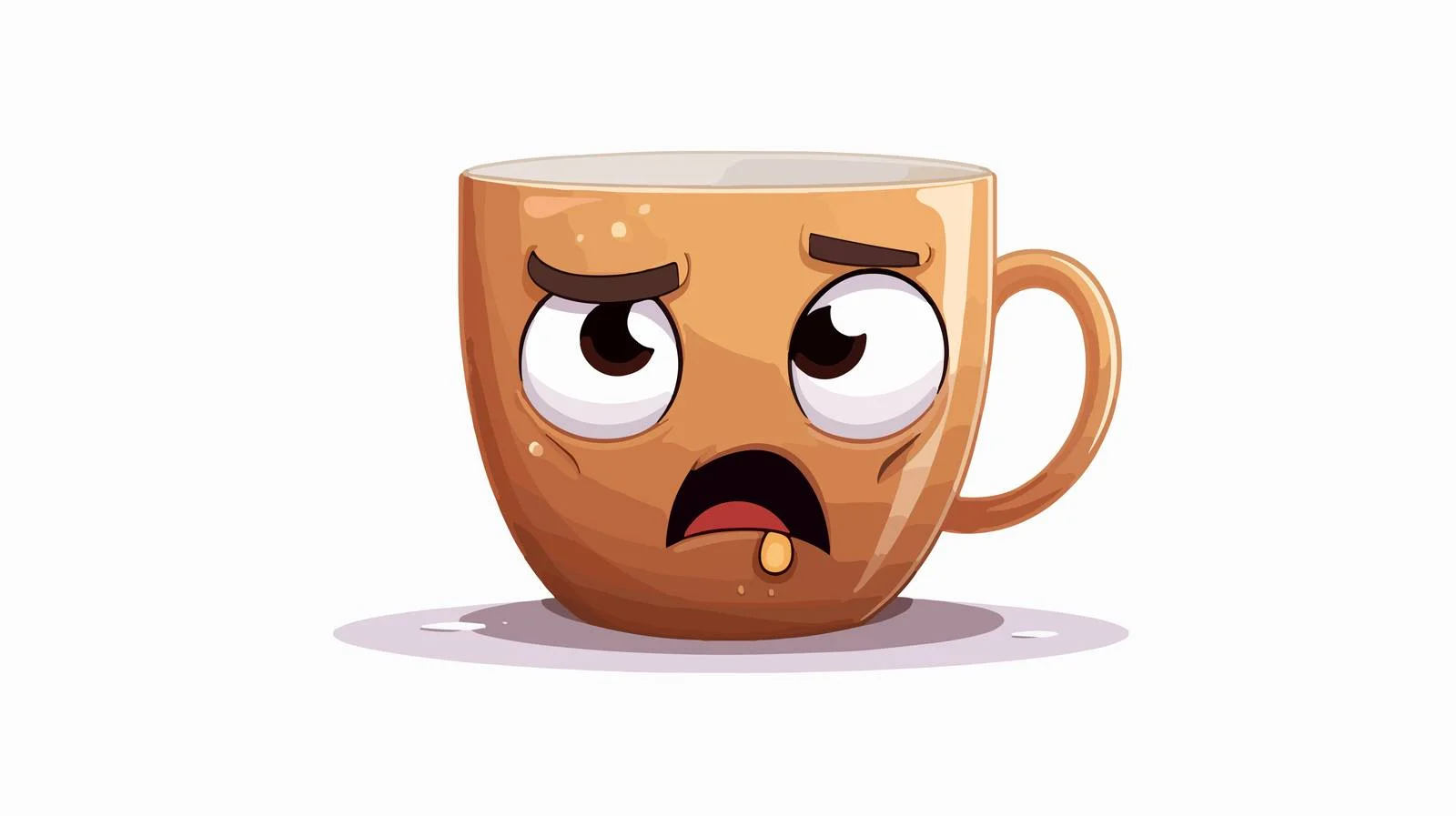 Whimsical Crying Tea Cup Illustration — free download from Dotvec