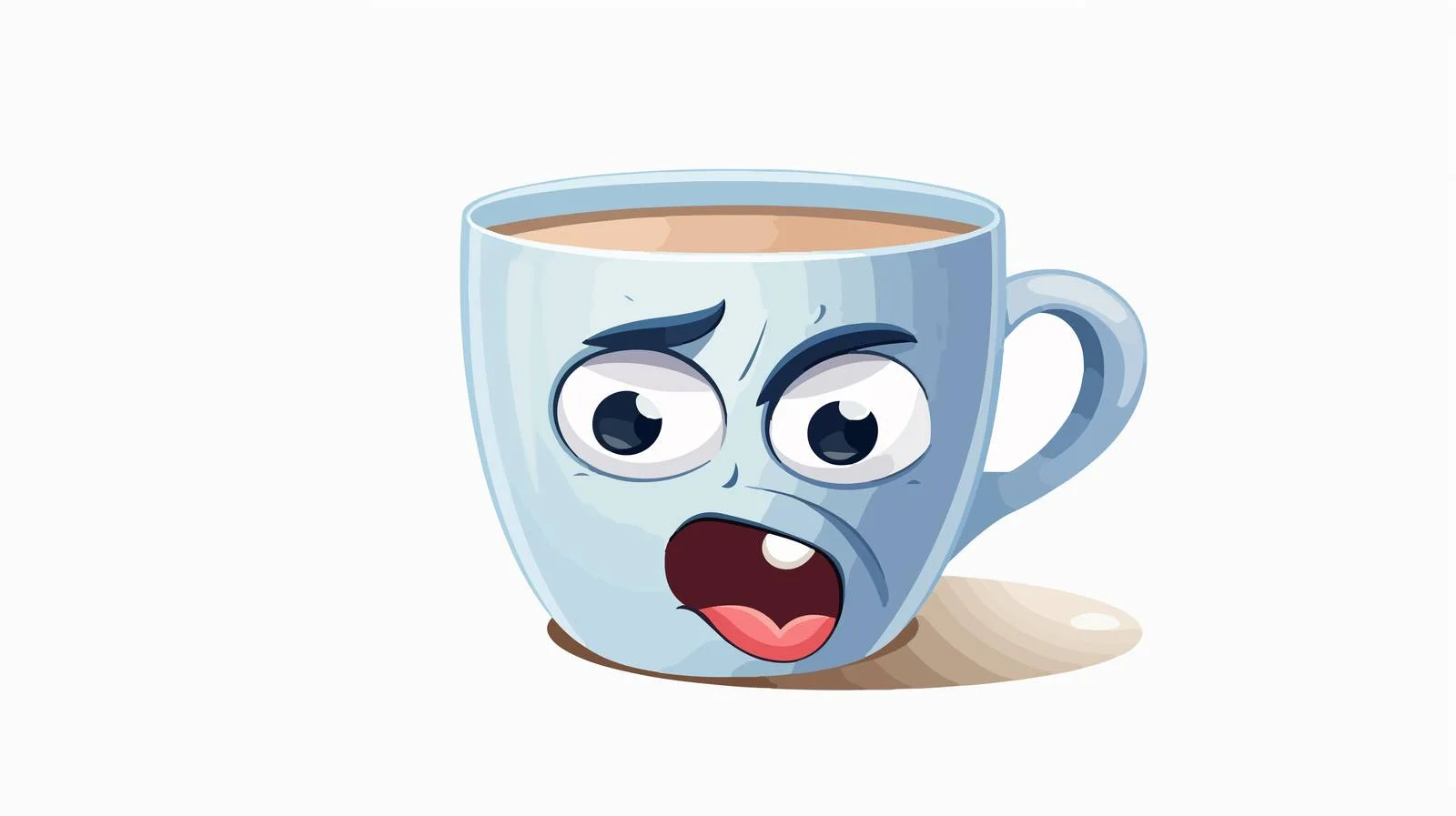 Whimsical Crying Tea Cup Illustration — free download from Dotvec