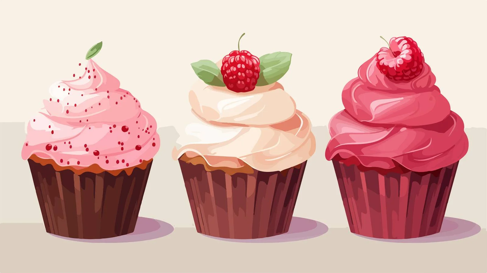 Cartoon Cupcake Stock Illustration — free download from Dotvec