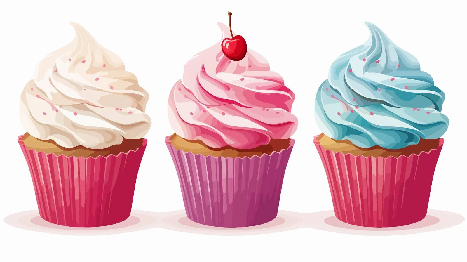Cartoon Cupcake Illustration — free download from Dotvec