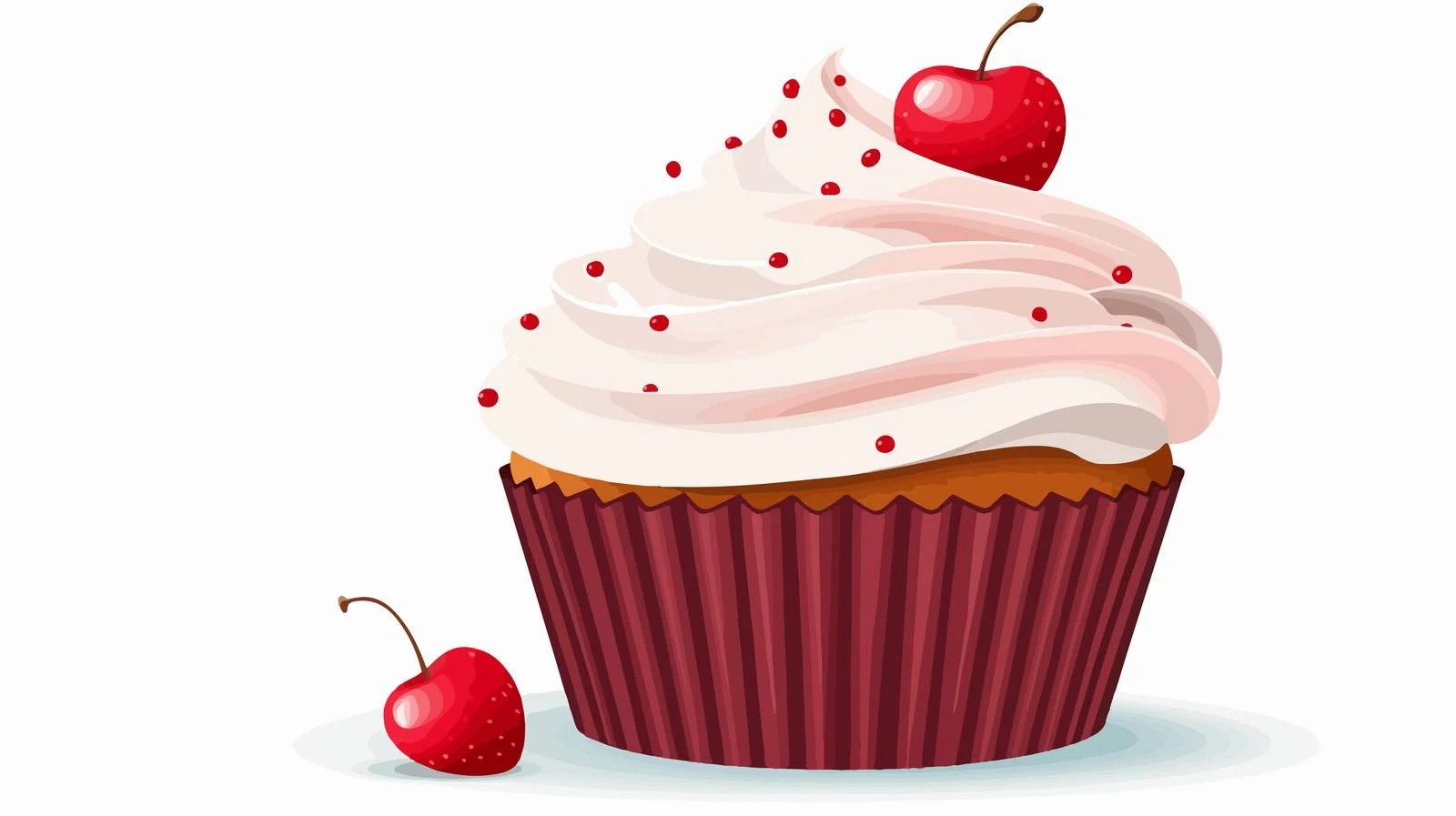 Whimsical Cupcake with Thought Bubble Illustration — free download from Dotvec