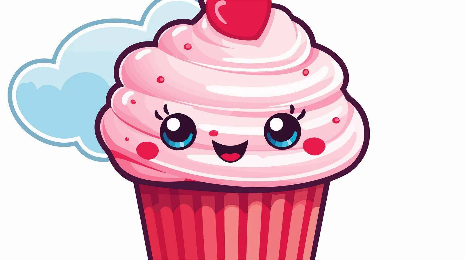Whimsical Cupcake Print Sticker Design — free download from Dotvec