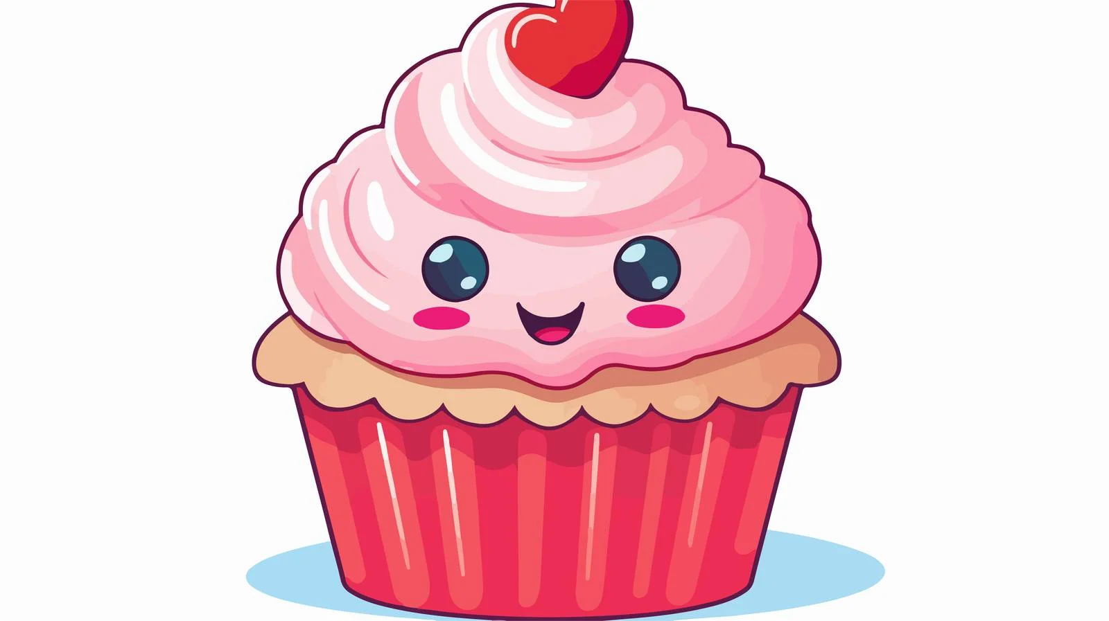 Whimsical Cupcake Printed Sticker Design — free download from Dotvec