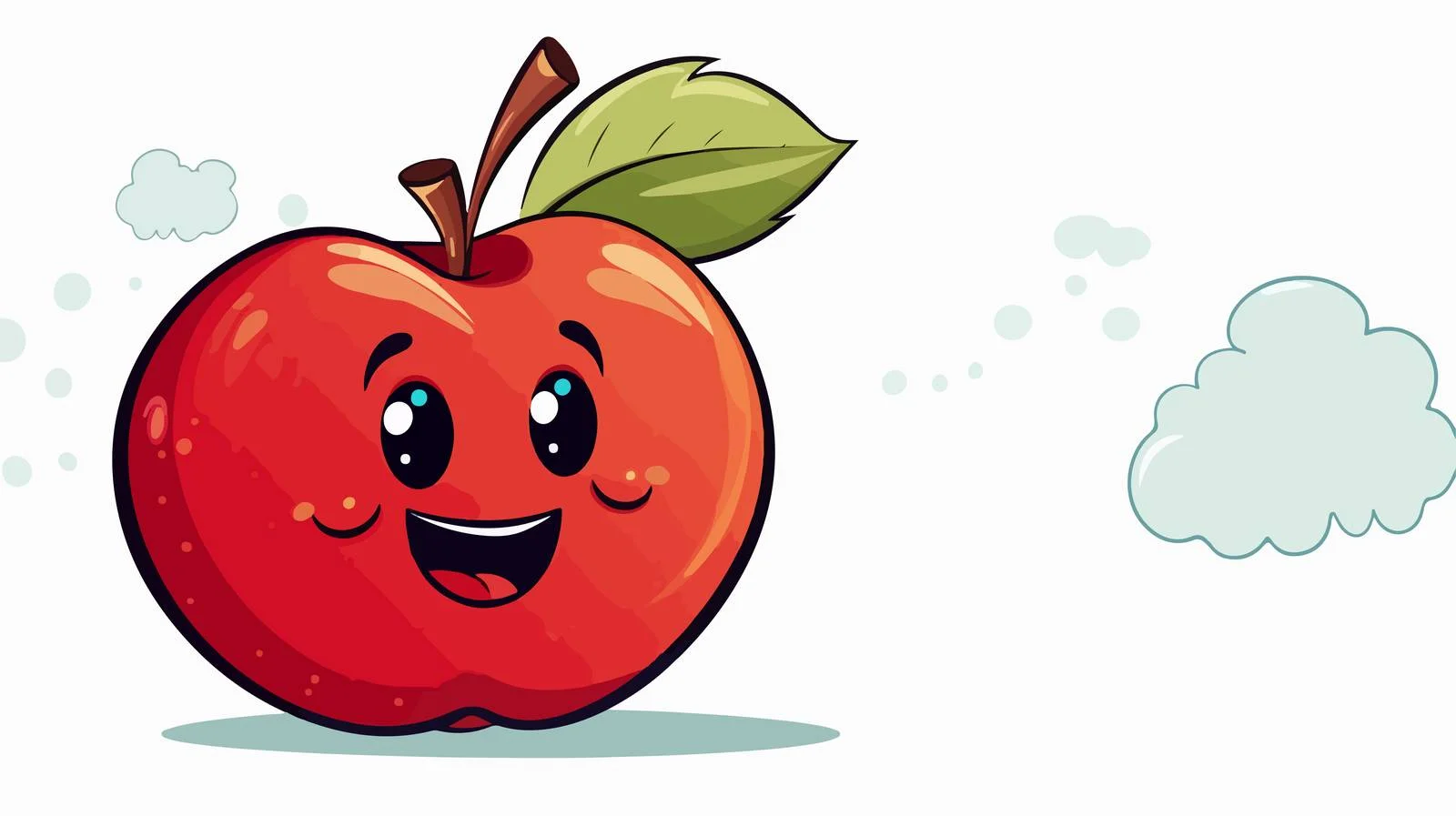 Adorable Apple with Grunge Speech Bubble — free download from Dotvec