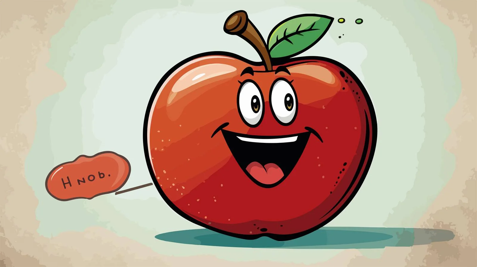 Playful Apple Speech Bubble Illustration — free download from Dotvec