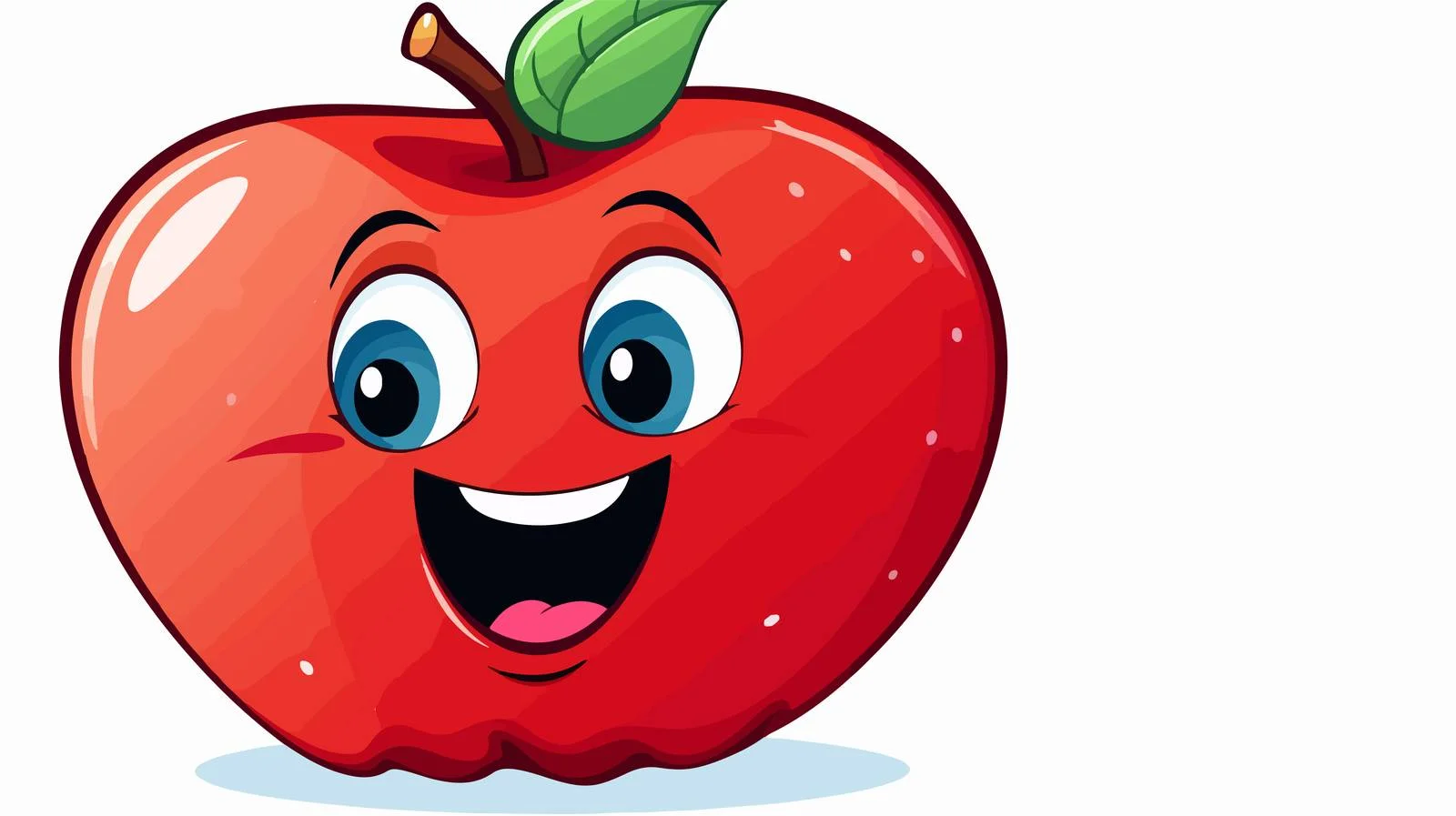 Cartoon Apple Speech Bubble Sticker — free download from Dotvec