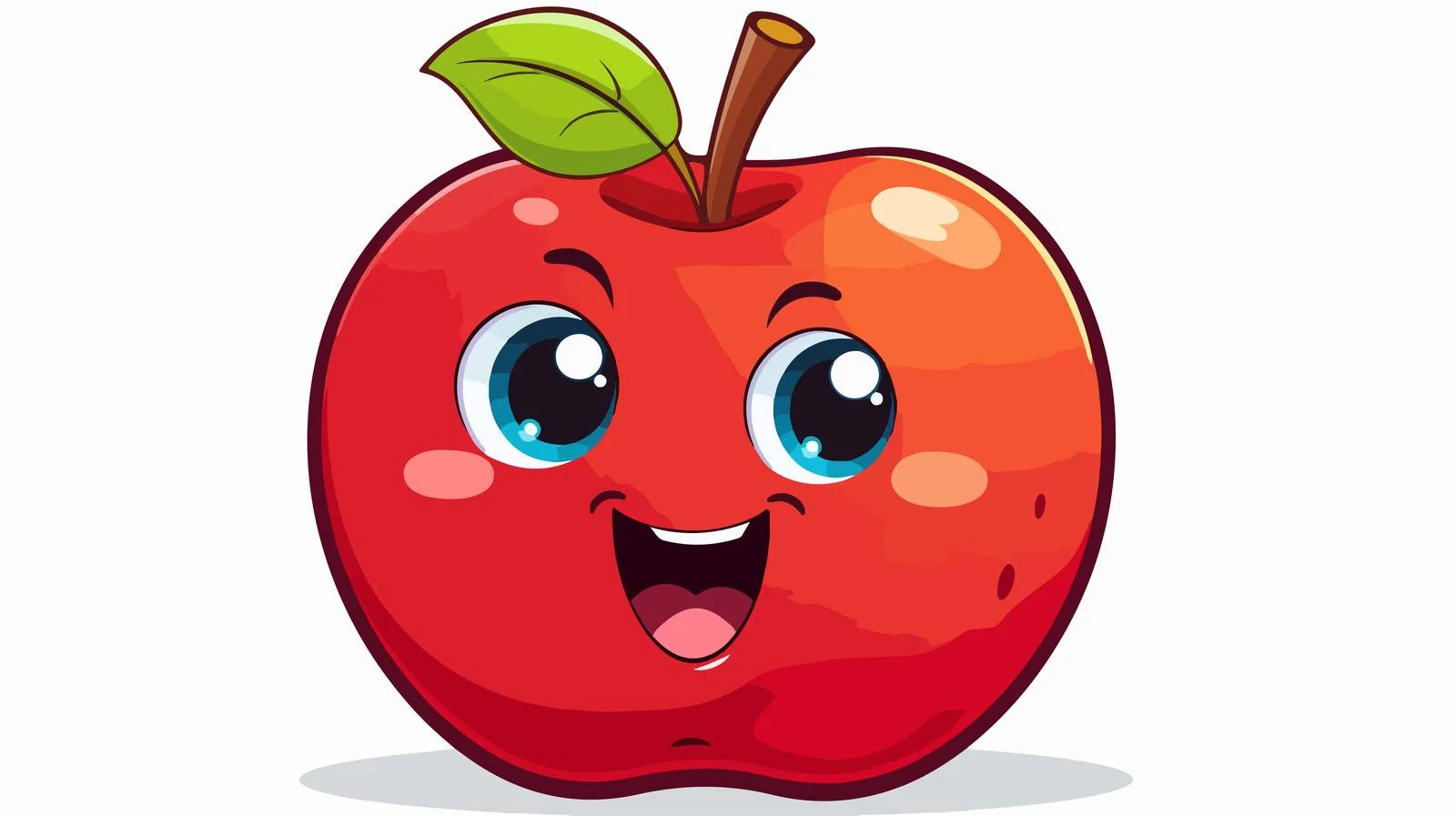 Cute Apple Speech Bubble Sticker — free download from Dotvec