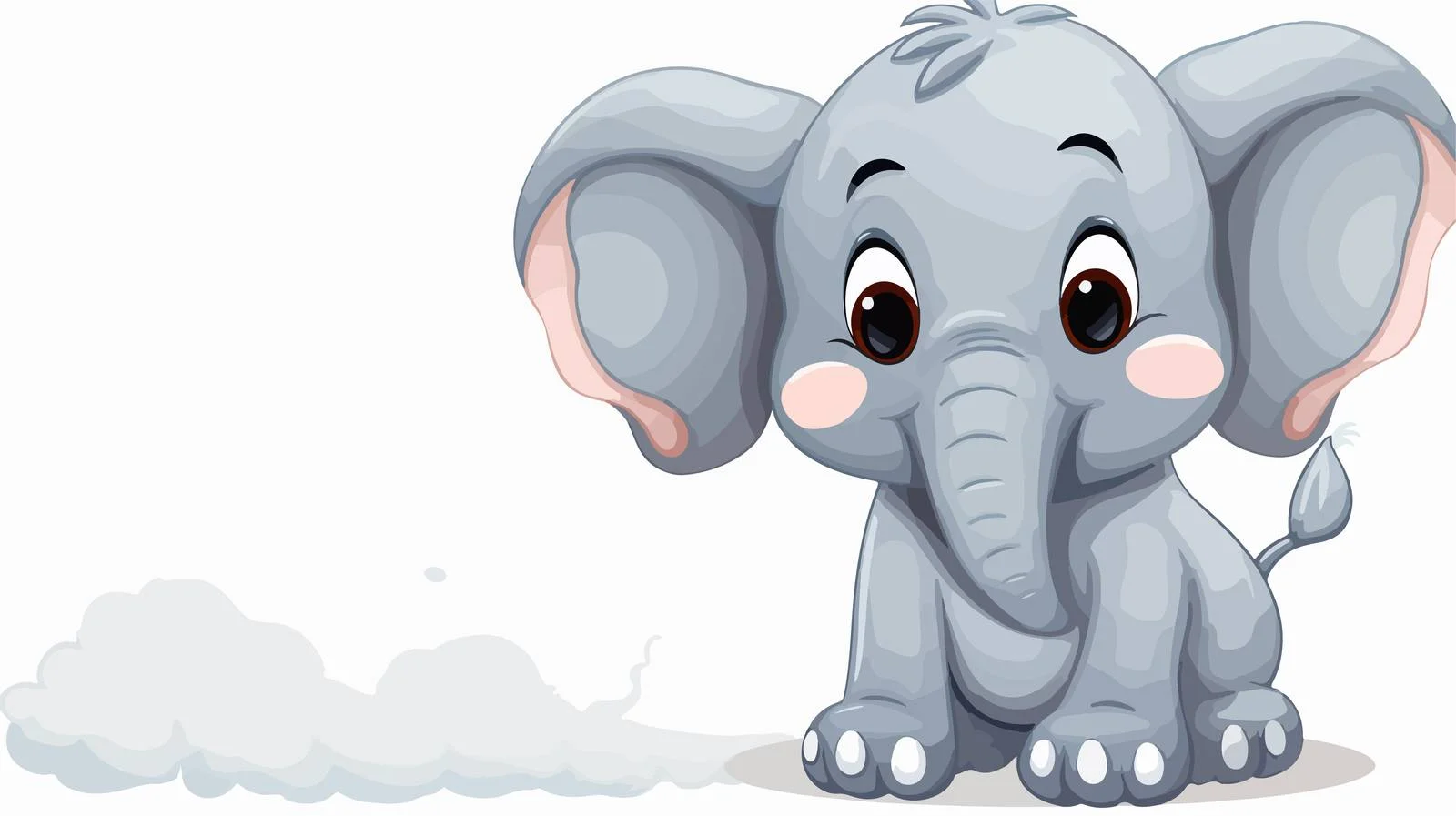 Adorable Elephant Speech Bubble Illustration — free download from Dotvec